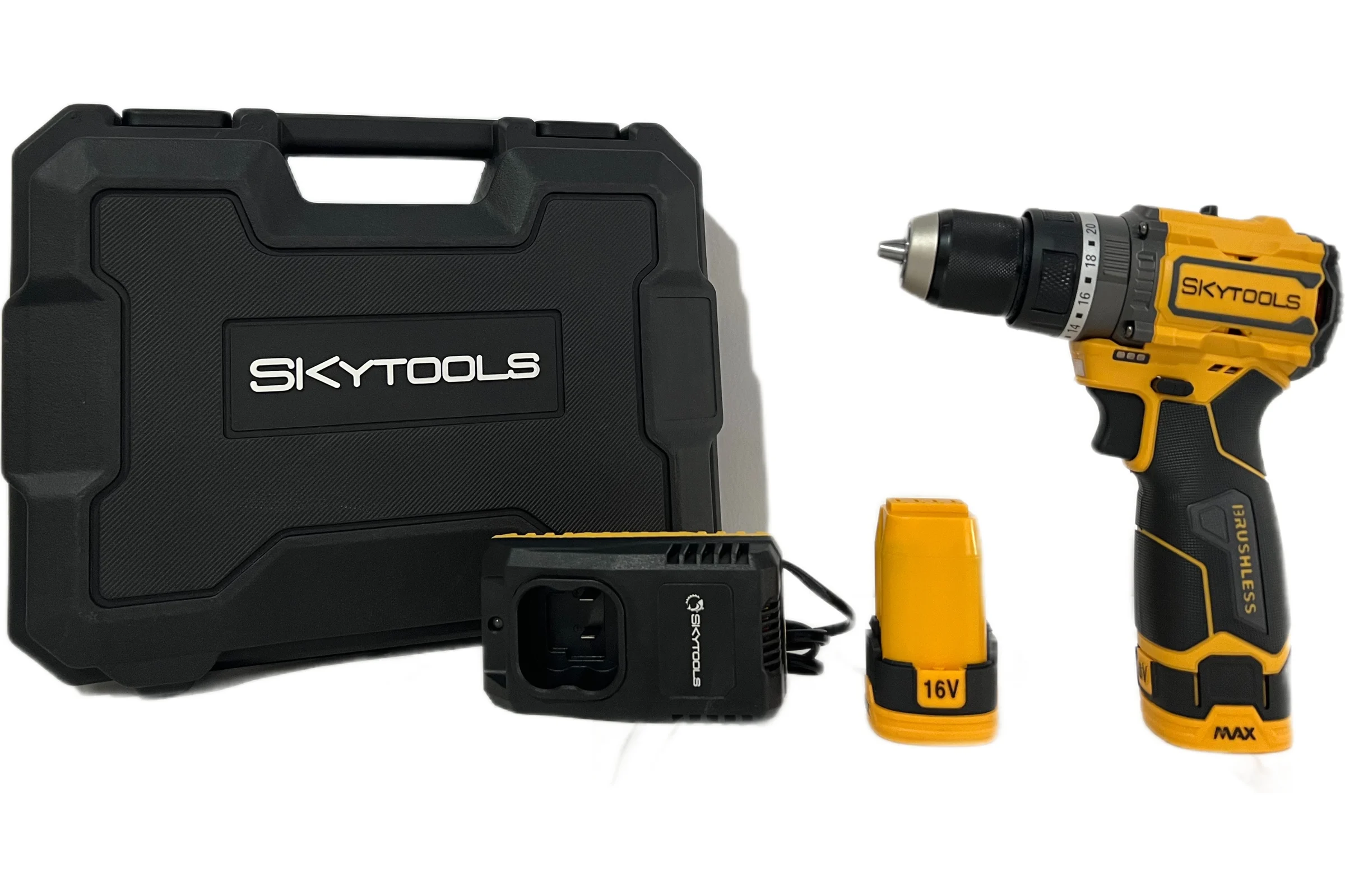 Аккумуляторная ударная дрель-шуруповерт SKytools (2.0 Ач х 2, 16В) SK7004