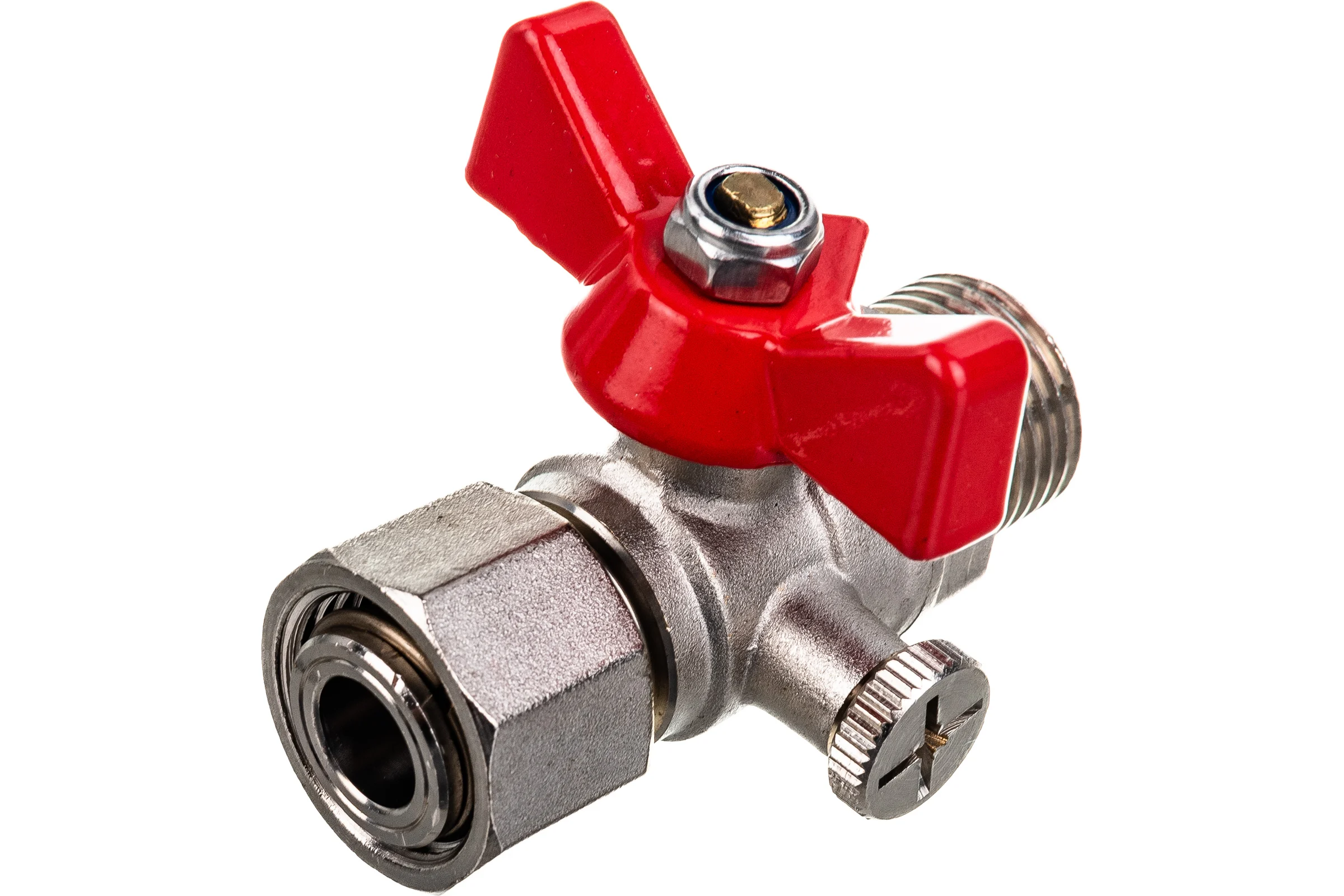 Шаровой кран для подключения  манометра VALTEC 1/2нар -1/2вн. VT.806.N.0404