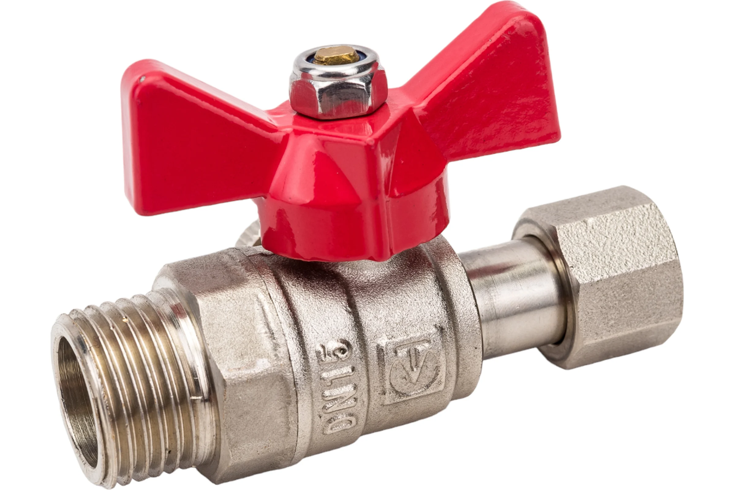 Шаровой кран для подключения манометра VALTEC 1/2нар -3/8вн. VT.806.N.0403