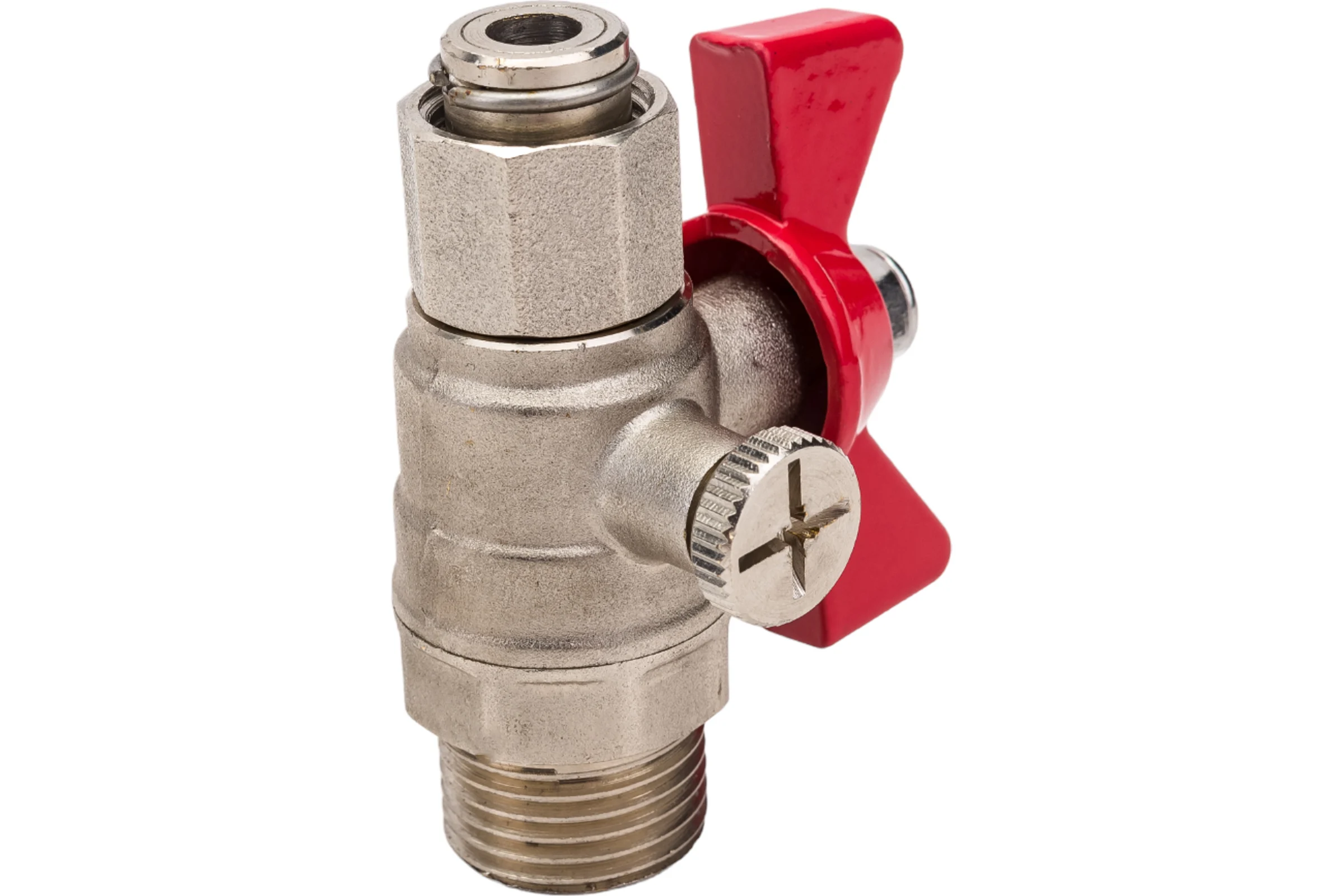 Шаровой кран для подключения манометра VALTEC 1/2нар -3/8вн. VT.806.N.0403