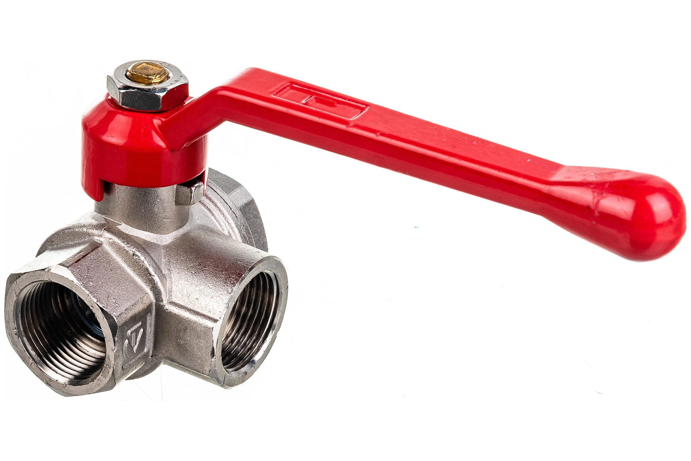 Шаровой кран VALTEC трехходовой, тип L 3/4 вн.-вн.-вн. VT.360.N.05