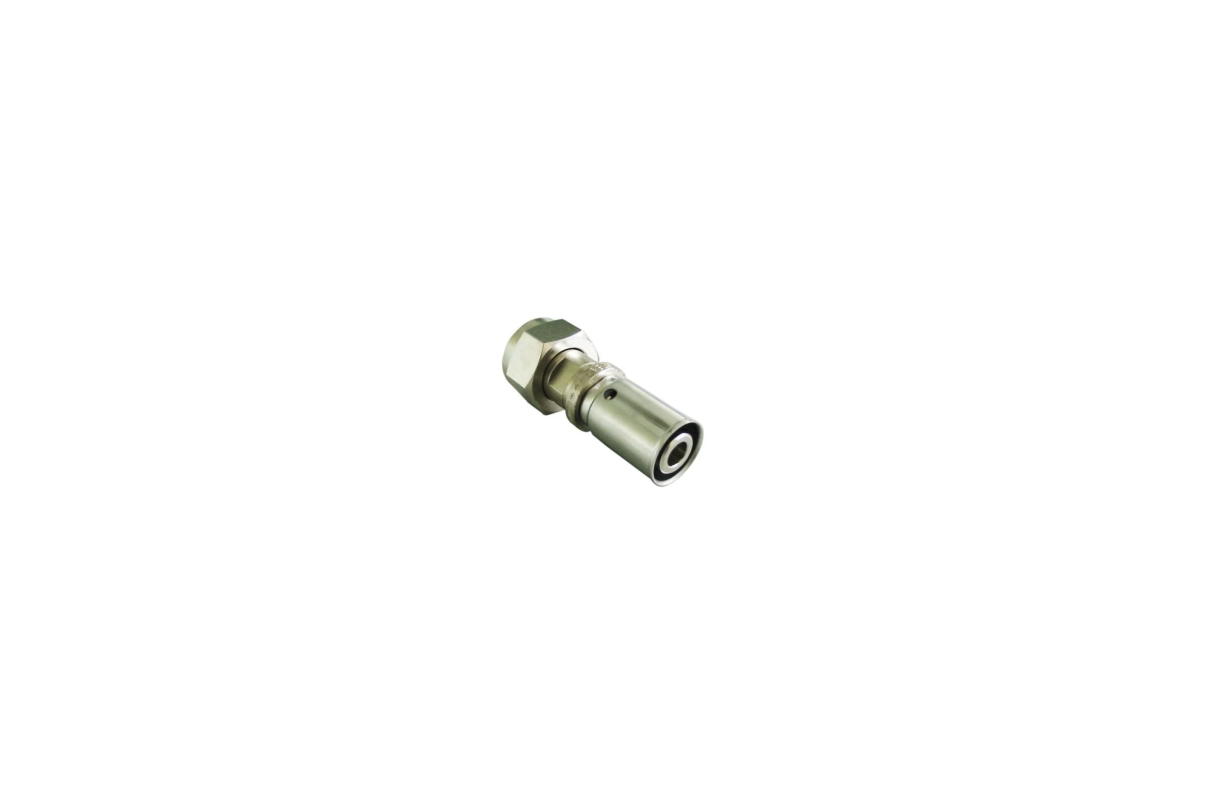 Прессовое соединение Oventrop НГ, 16 x 2 x 1/2", латунь никелированная 1512172