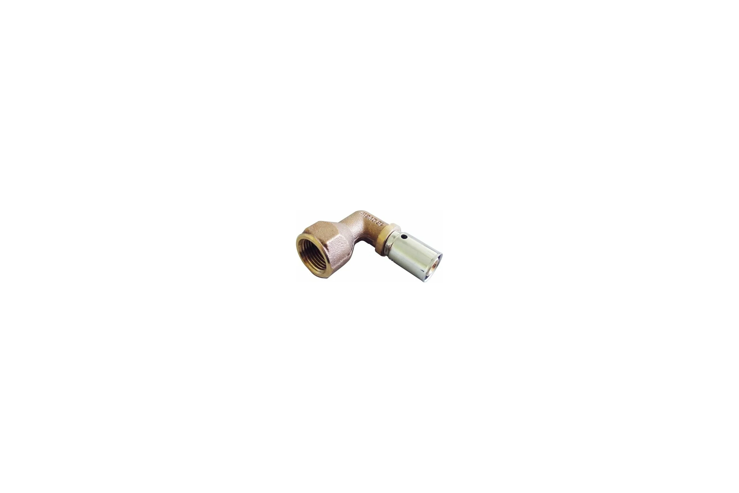 Прессовый угольник-переход Oventrop Cofit P, В, 16 x 2 x 1/2", бронза RX 1512443