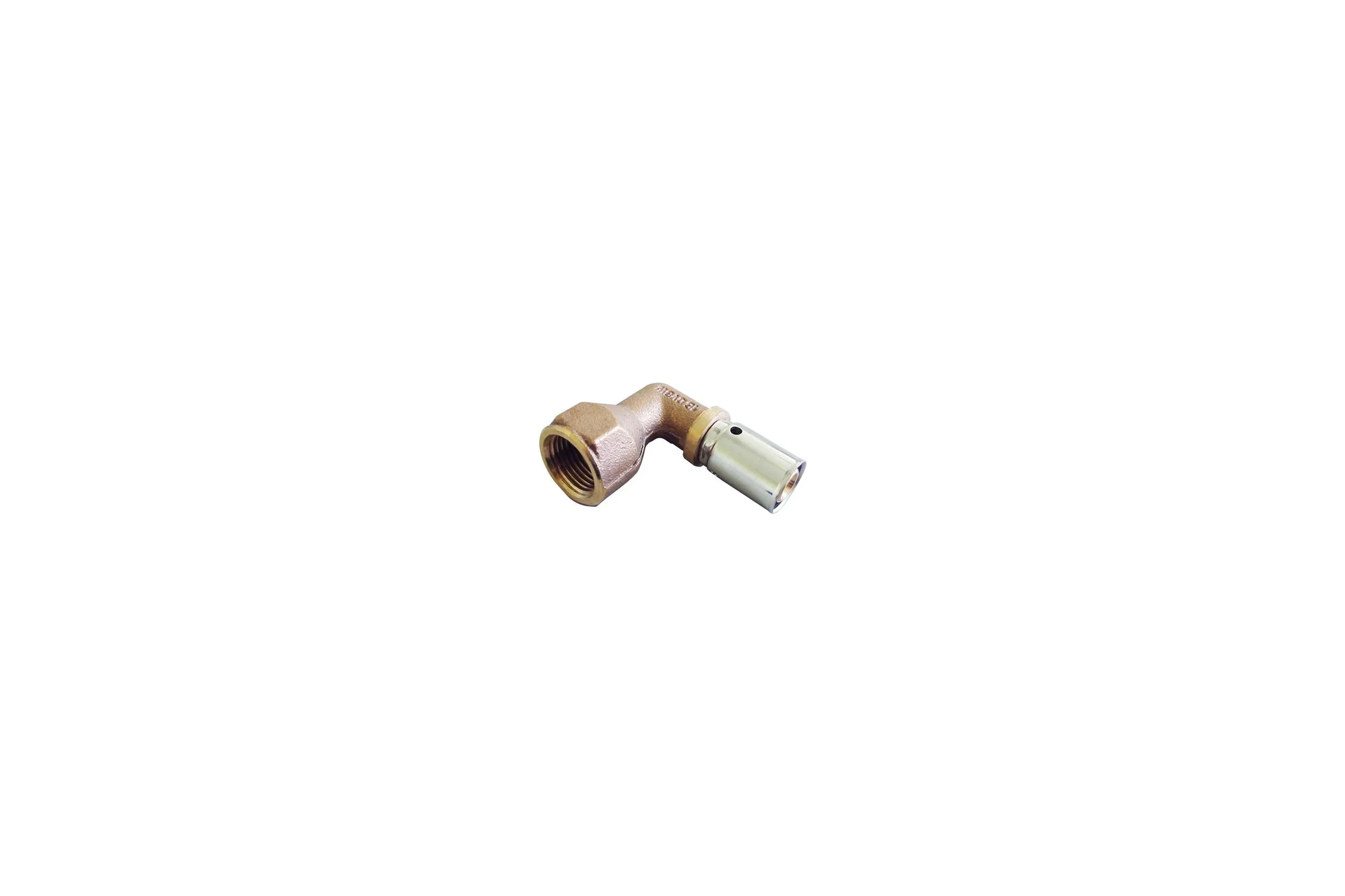 Прессовый угольник-переход Oventrop Cofit P, В, 26 x 3 x 3/4", бронза RX 1512447