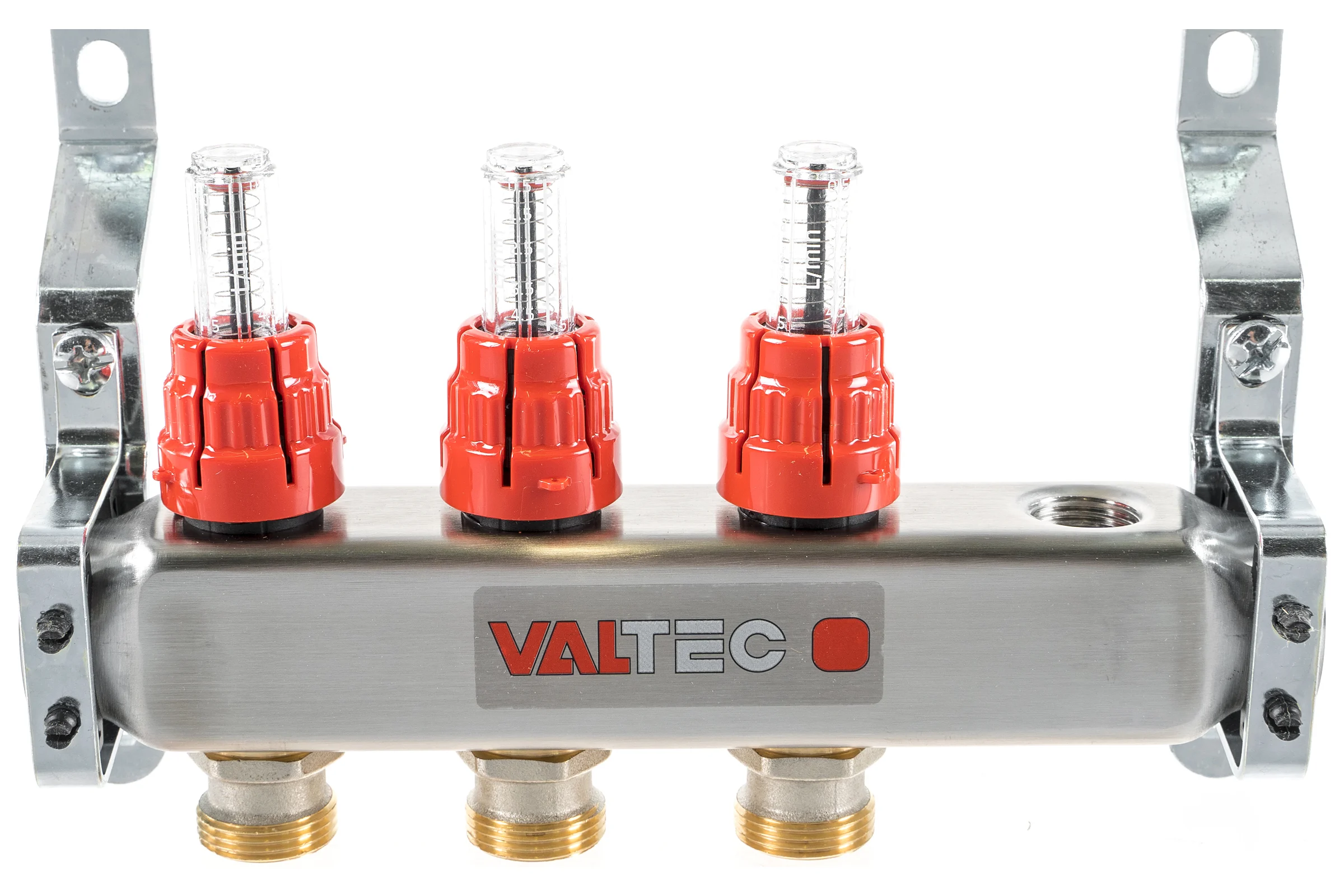 Коллекторная группа со встроенными расходомерами VALTEC в сборе, 1х3 выходов, Евроконус 3/4 VTc.586.EMNX.0603