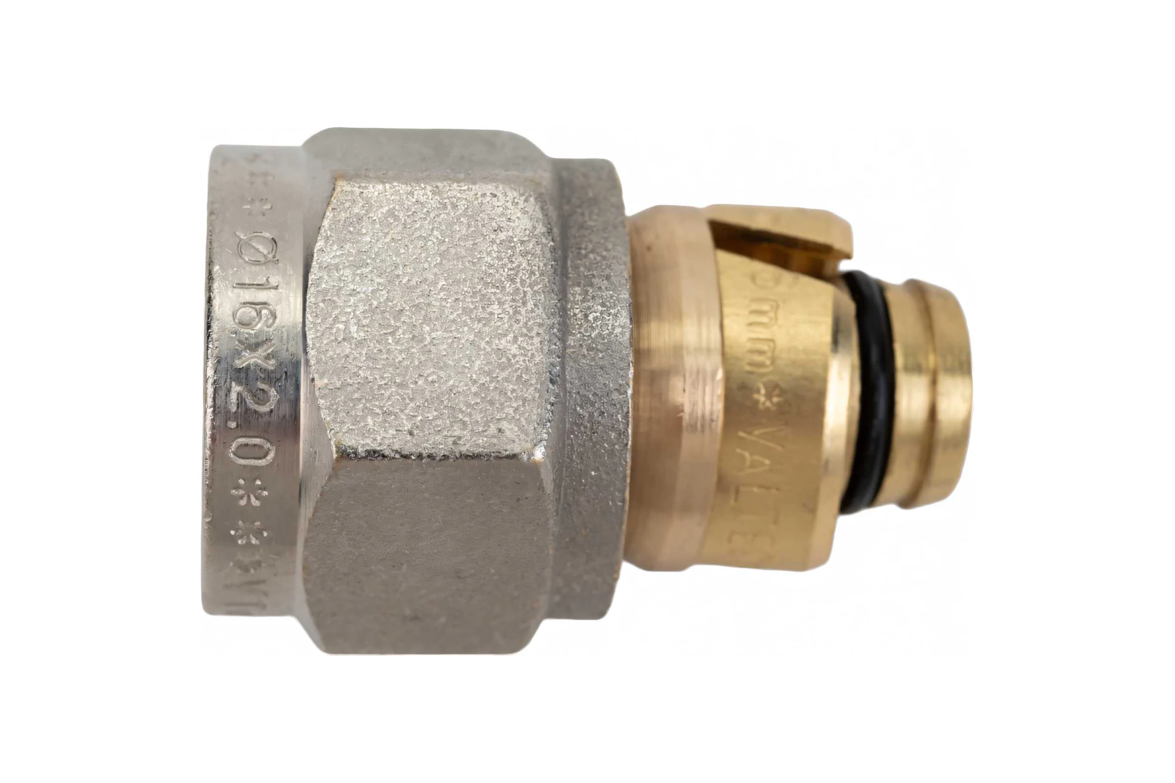 Обжимной коллекторный соединитель VALTEC для м./п. трубы 16 /2,0  VTc.710.N.1604