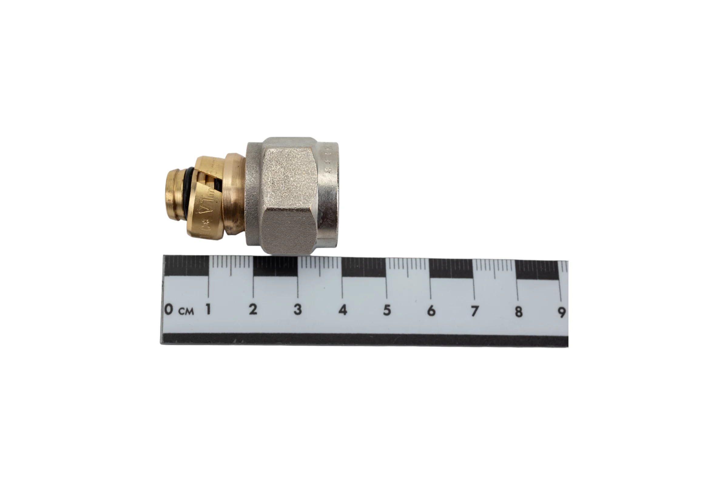 Обжимной коллекторный соединитель VALTEC для м./п. трубы 16 /2,0  VTc.710.N.1604
