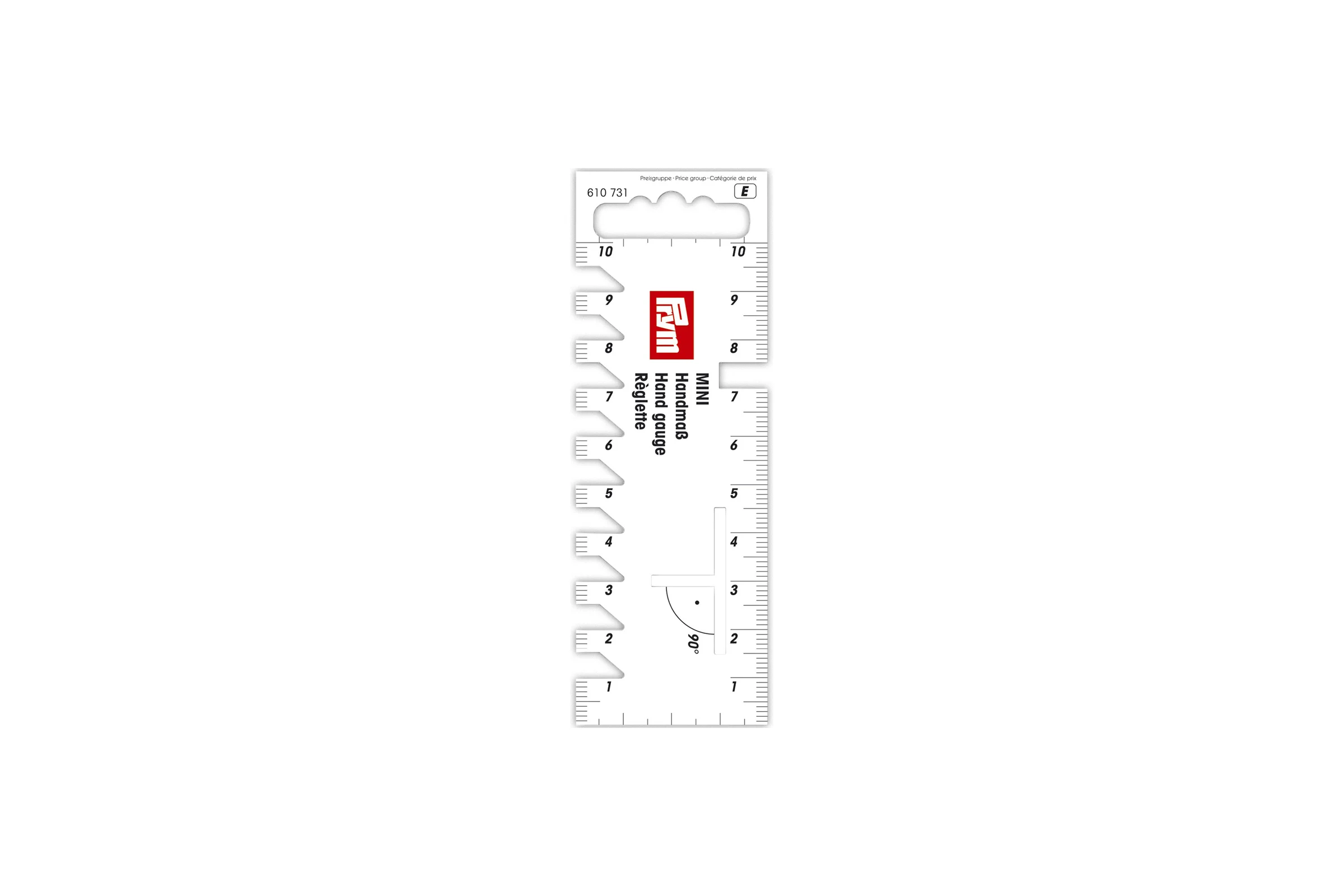 Мини-линейка для разметки и измерения PRYM 11.5 см х 4 см, 1 шт. 610731 152742
