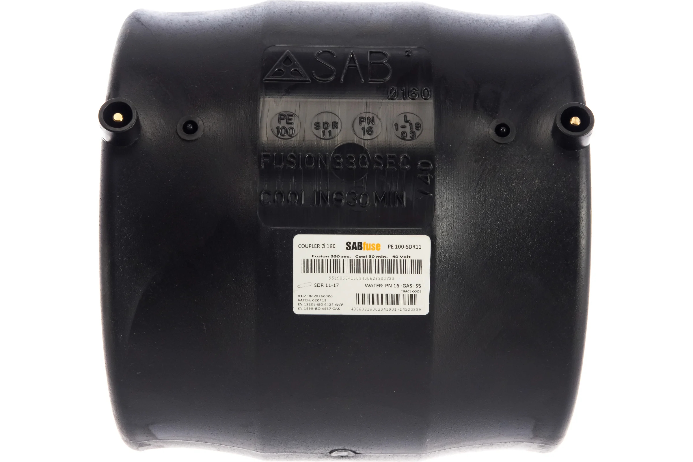 Электросварная муфта SABfuse SDR11 PN16 PE100 D160 8028160000