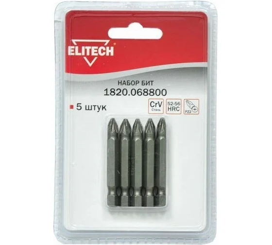 Набор бит Elitech 1820.068800 189238