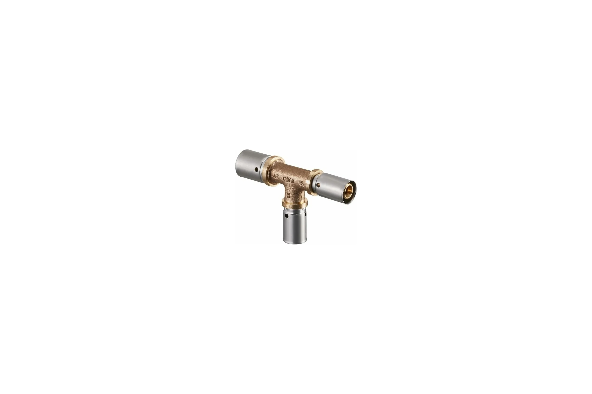 Прессовый тройник Oventrop 20, 20, 20, бронза RX 1513045