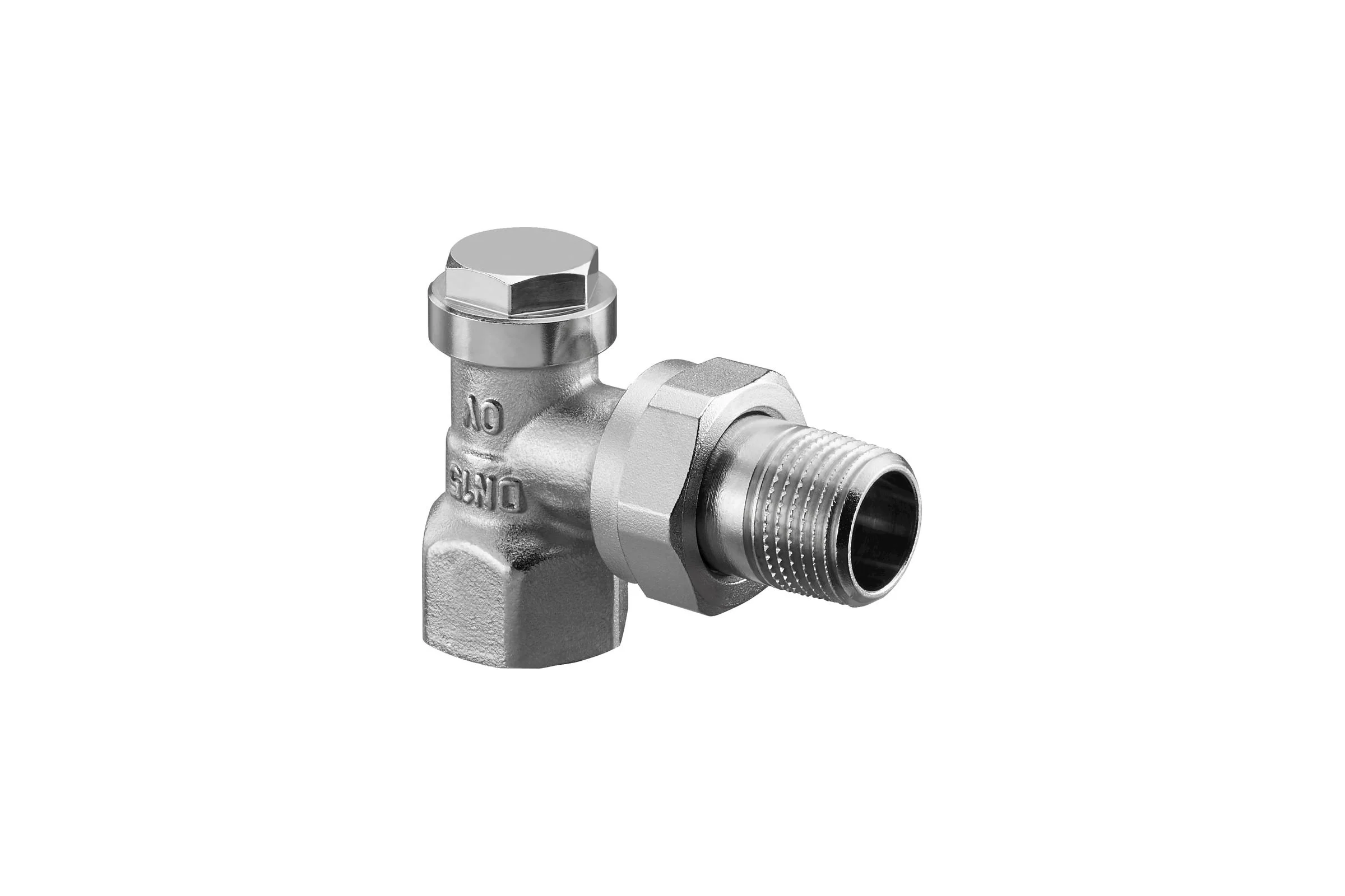 Вентиль Oventrop Combi 4, угловой, DN-15, 1/2", ВН, никелированный, НГ со штуцером 1090662