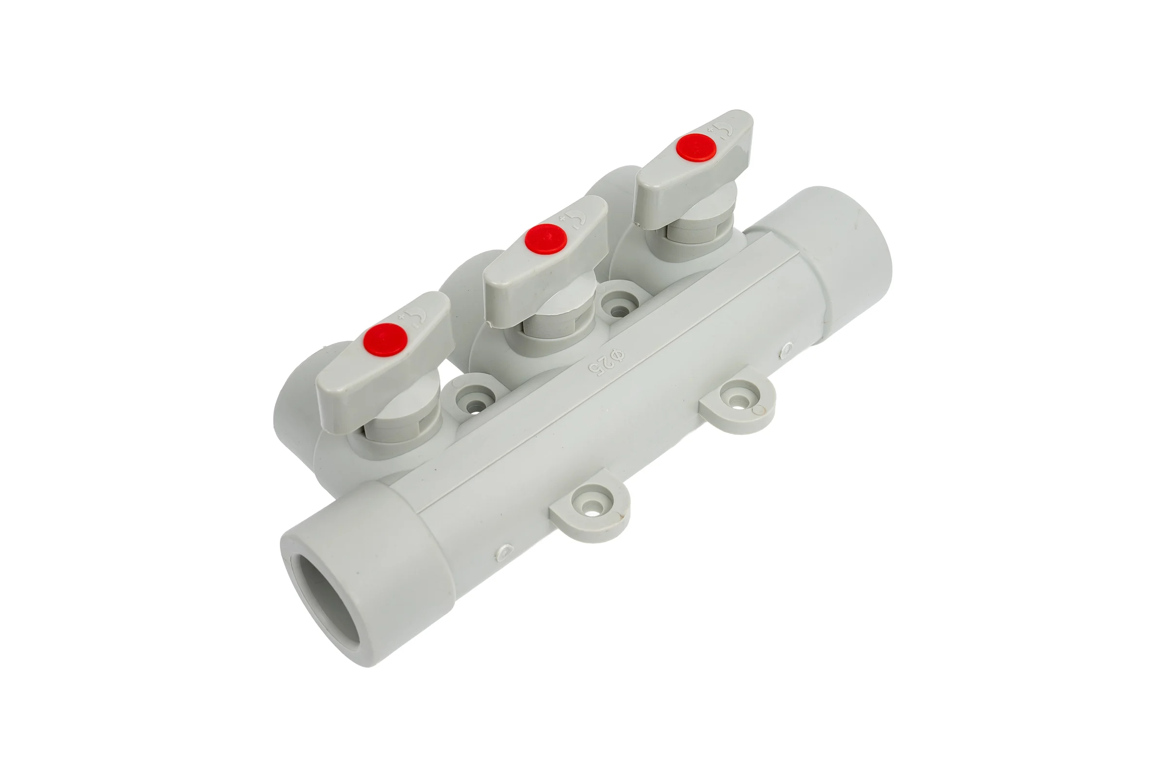 Коллектор с шаровыми кранами LAMMIN ppr 25x3 30/1 серый Lm31081003025G