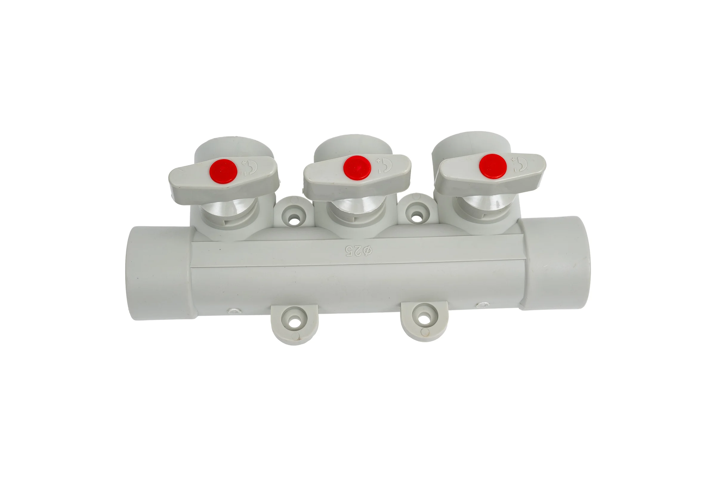 Коллектор с шаровыми кранами LAMMIN ppr 25x3 30/1 серый Lm31081003025G
