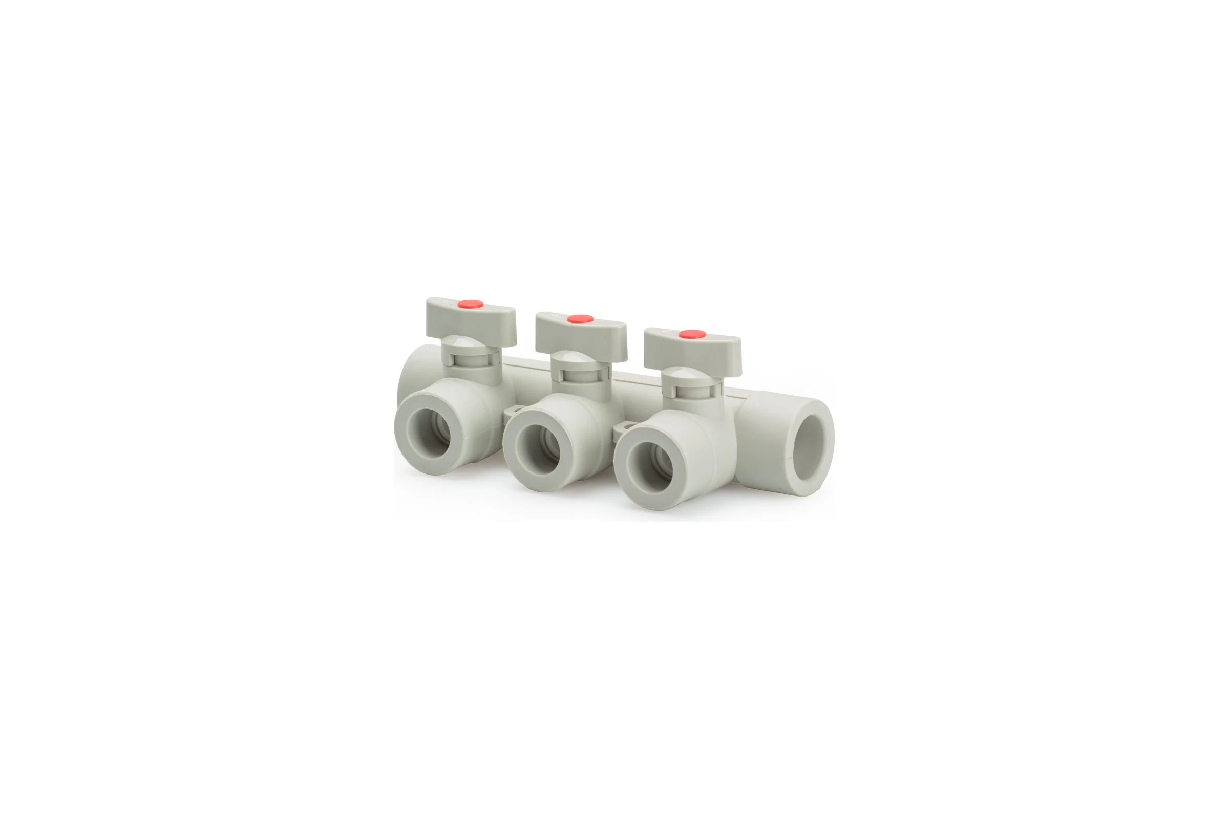 Коллектор с шаровыми кранами LAMMIN ppr 25x3 30/1 серый Lm31081003025G
