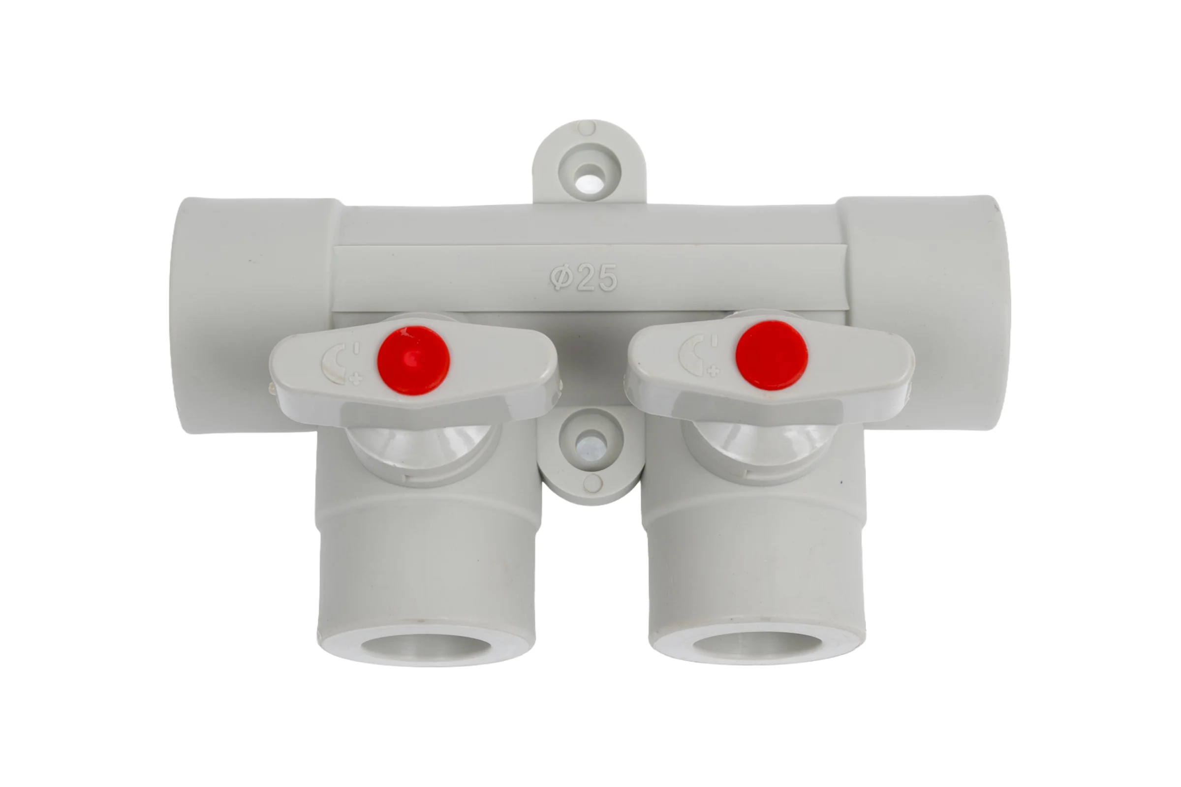 Коллектор с шаровыми кранами LAMMIN ppr 25x2 35/1 серый Lm31081002025G