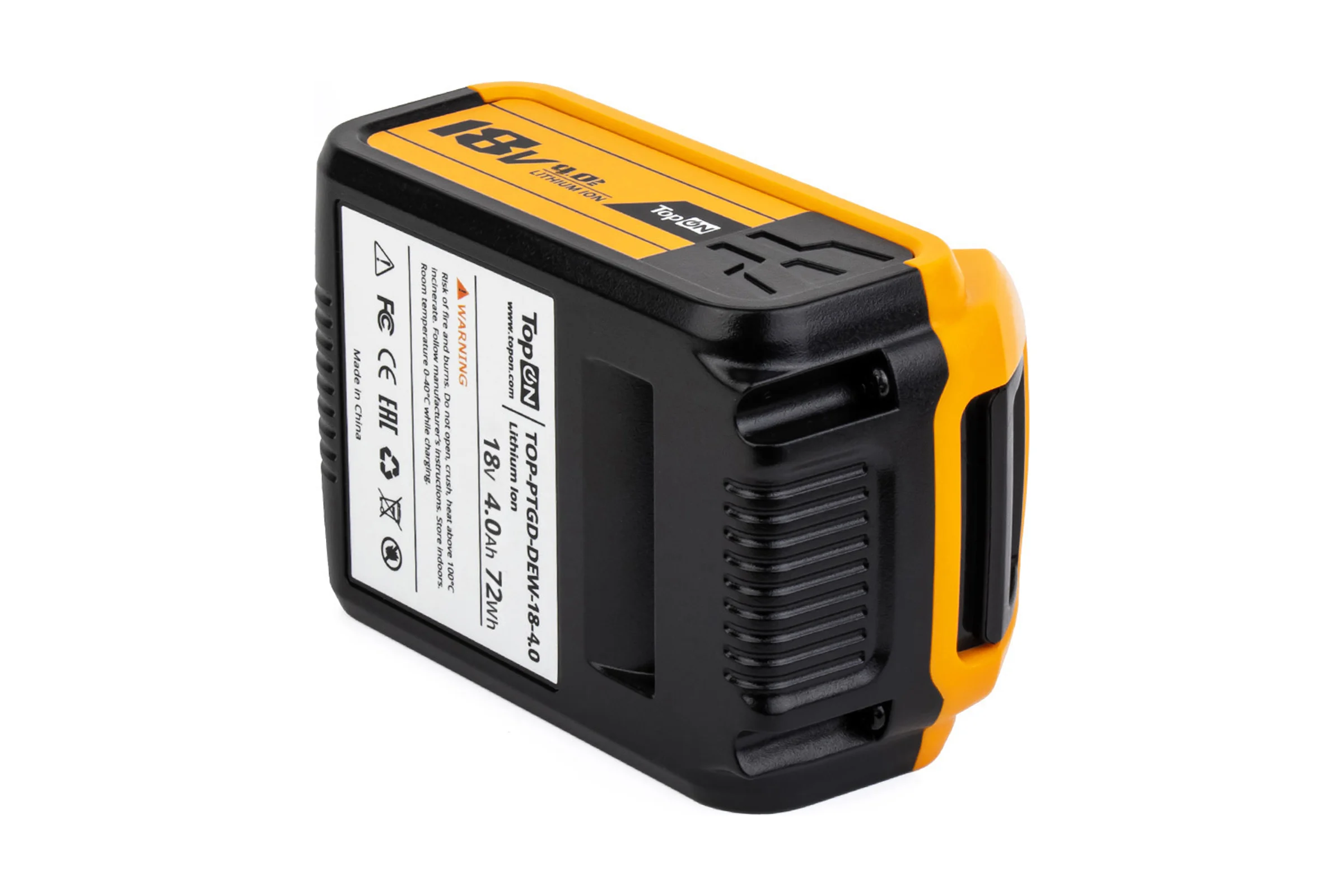 Аккумулятор для DeWalt 18В 4.0 А*ч (Li-Ion) PN: DCB182 TopOn TOP-PTGD-DEW-18.4.0