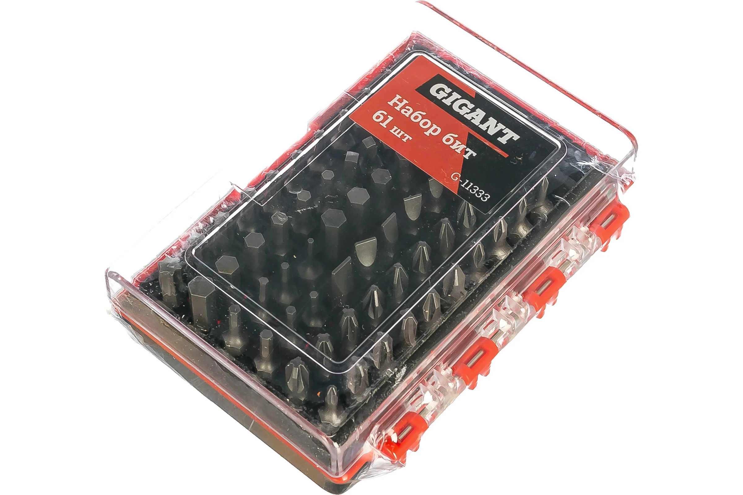 Набор бит 61 шт (PH, PZ, SL, T(TX), HEX, SQ(R)) Gigant G-11333