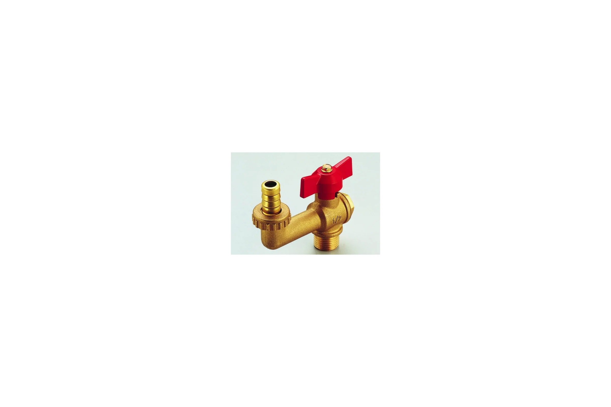 Кран Tiemme 1/2" шаровой садовый угловой 2950021/2970G2804