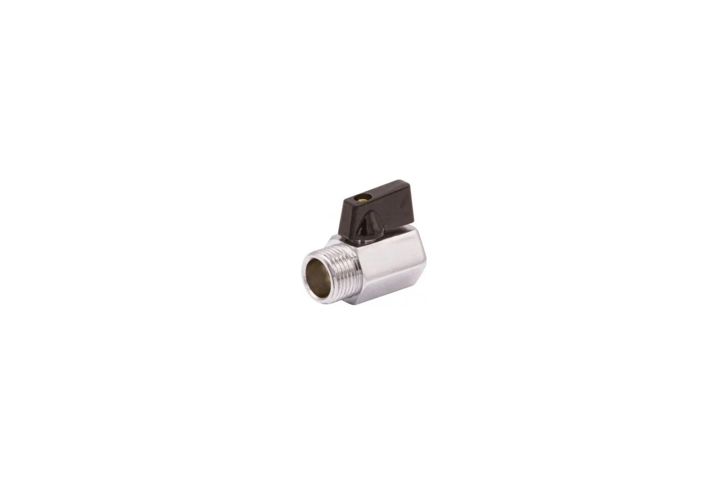Кран Tiemme 1/4" ВН шаровой (мини) черная ручка 2900011/2901