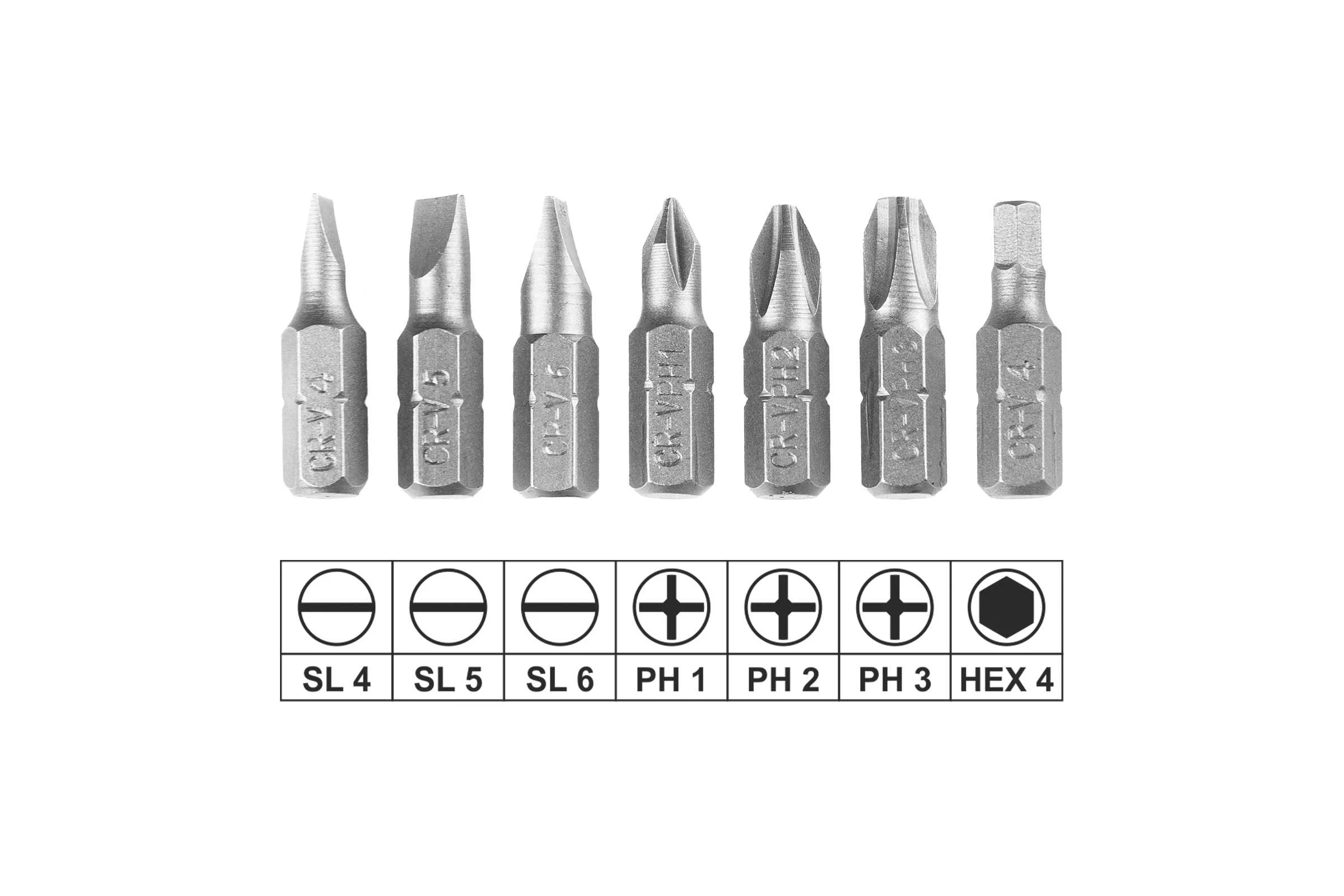 Набор бит в пластиковом кейсе KBITS 8C 7 шт Kolner 8100200069