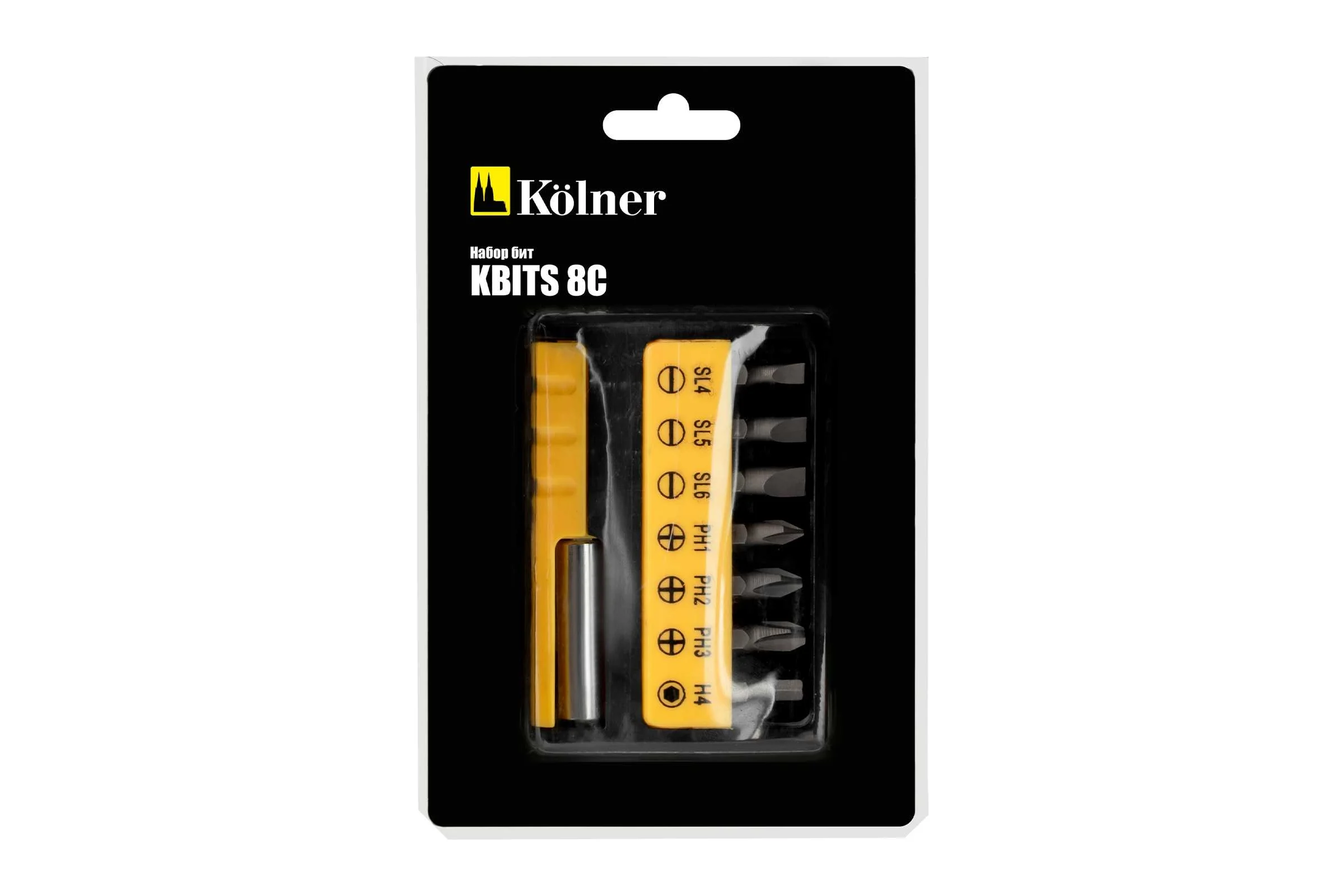 Набор бит в пластиковом кейсе KBITS 8C 7 шт Kolner 8100200069