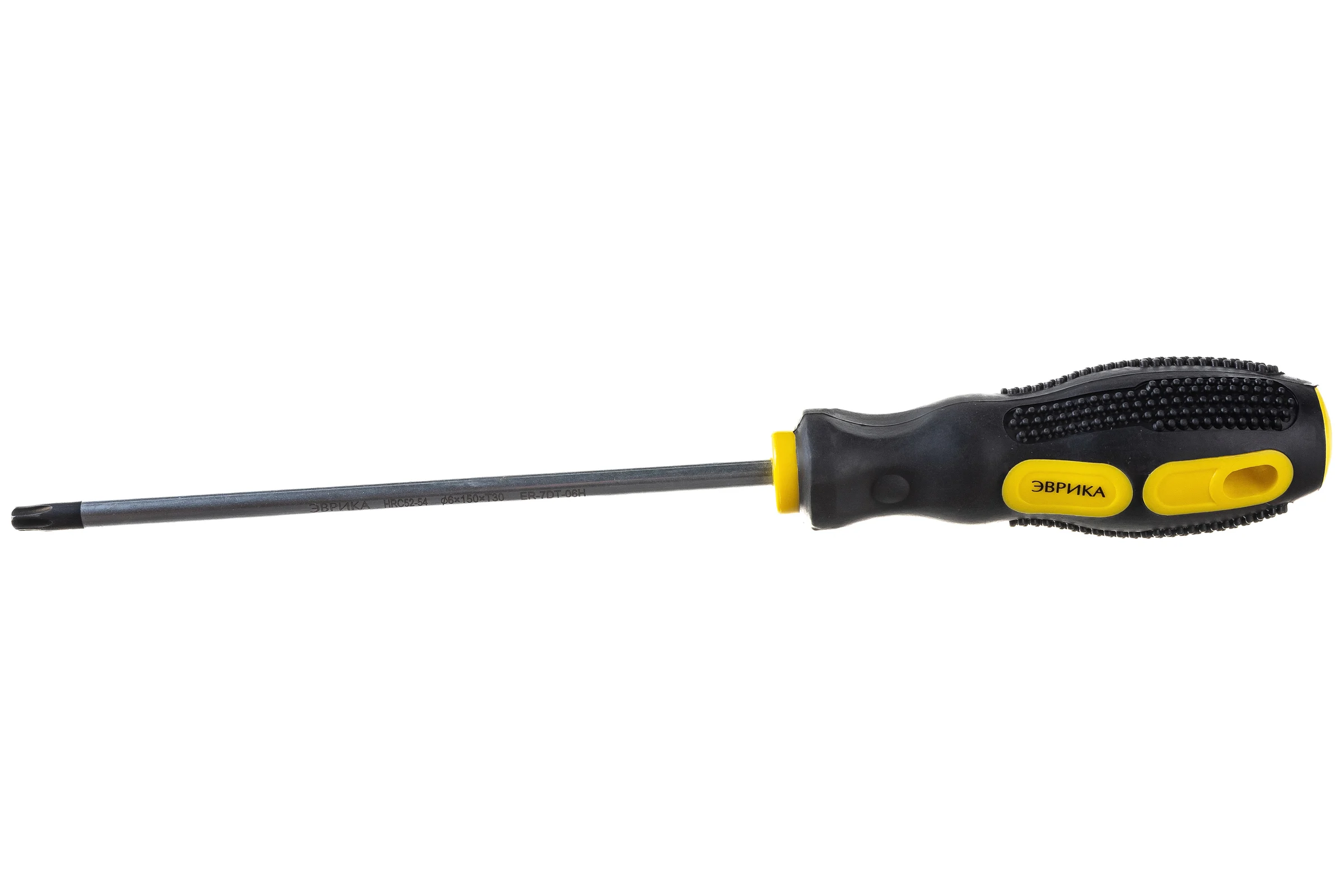Отвертка TORX Эврика T30х150мм 6мм магнитная с противоскользящей ручкой с держателем ER-7DT-06H 429127