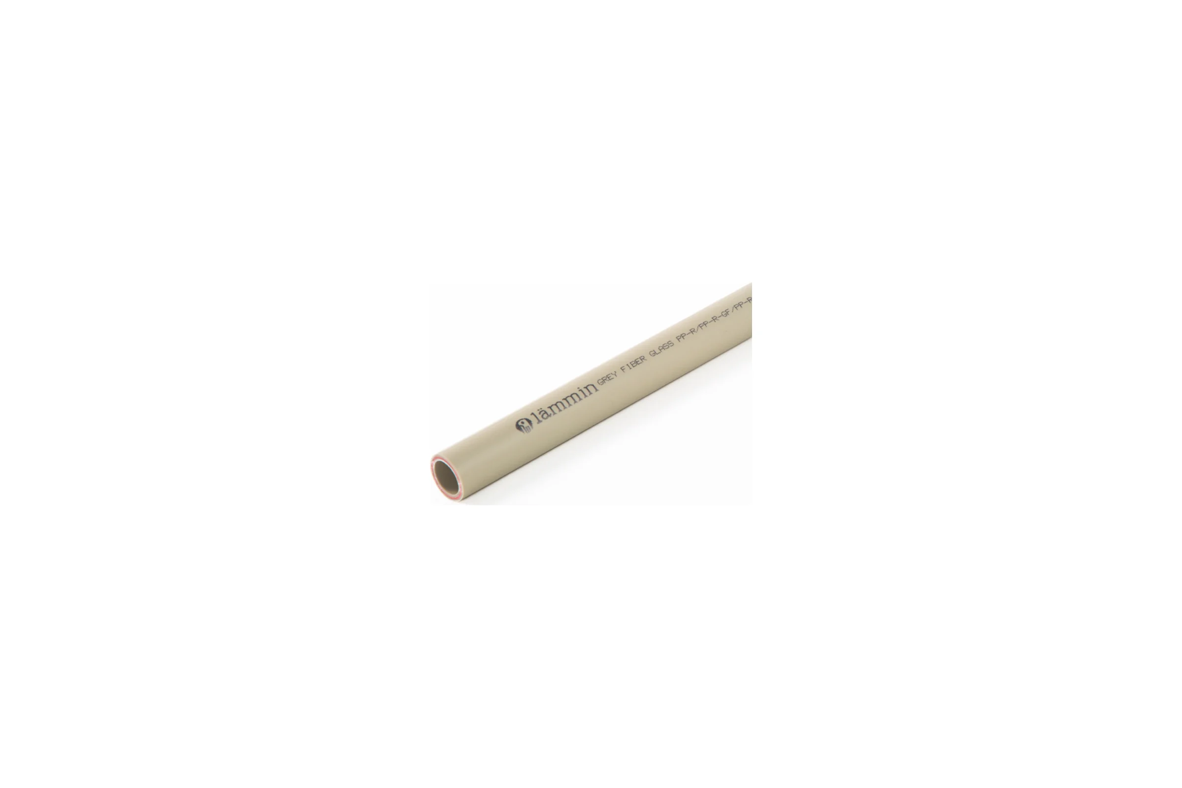 Труба LAMMIN ppr армированная стекловолокном, pn20 20x2,8, 2м серый Lm310210280202G