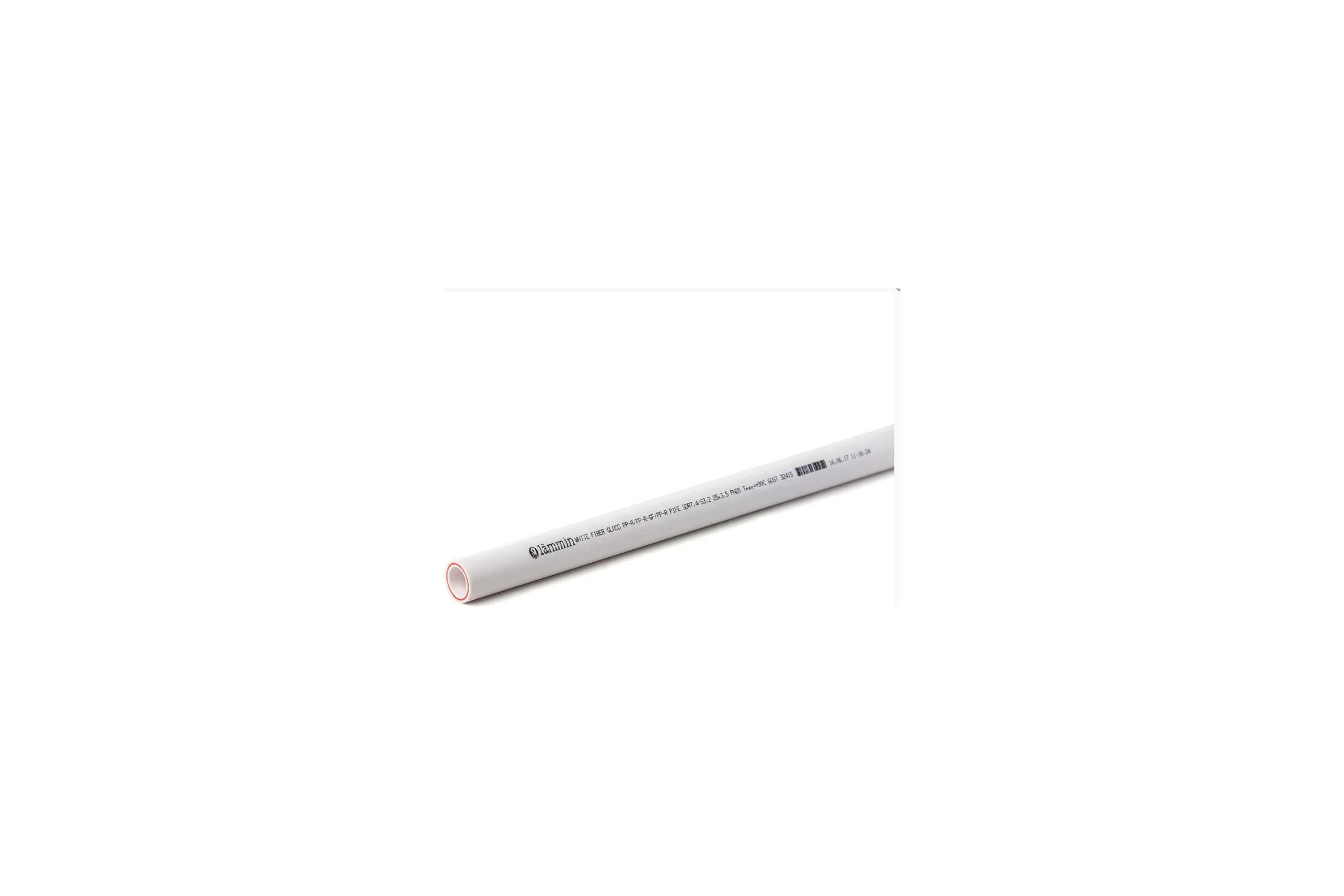 Труба LAMMIN ppr армированная стекловолокном, pn20 20x2,8, 2м серый Lm310210280202G