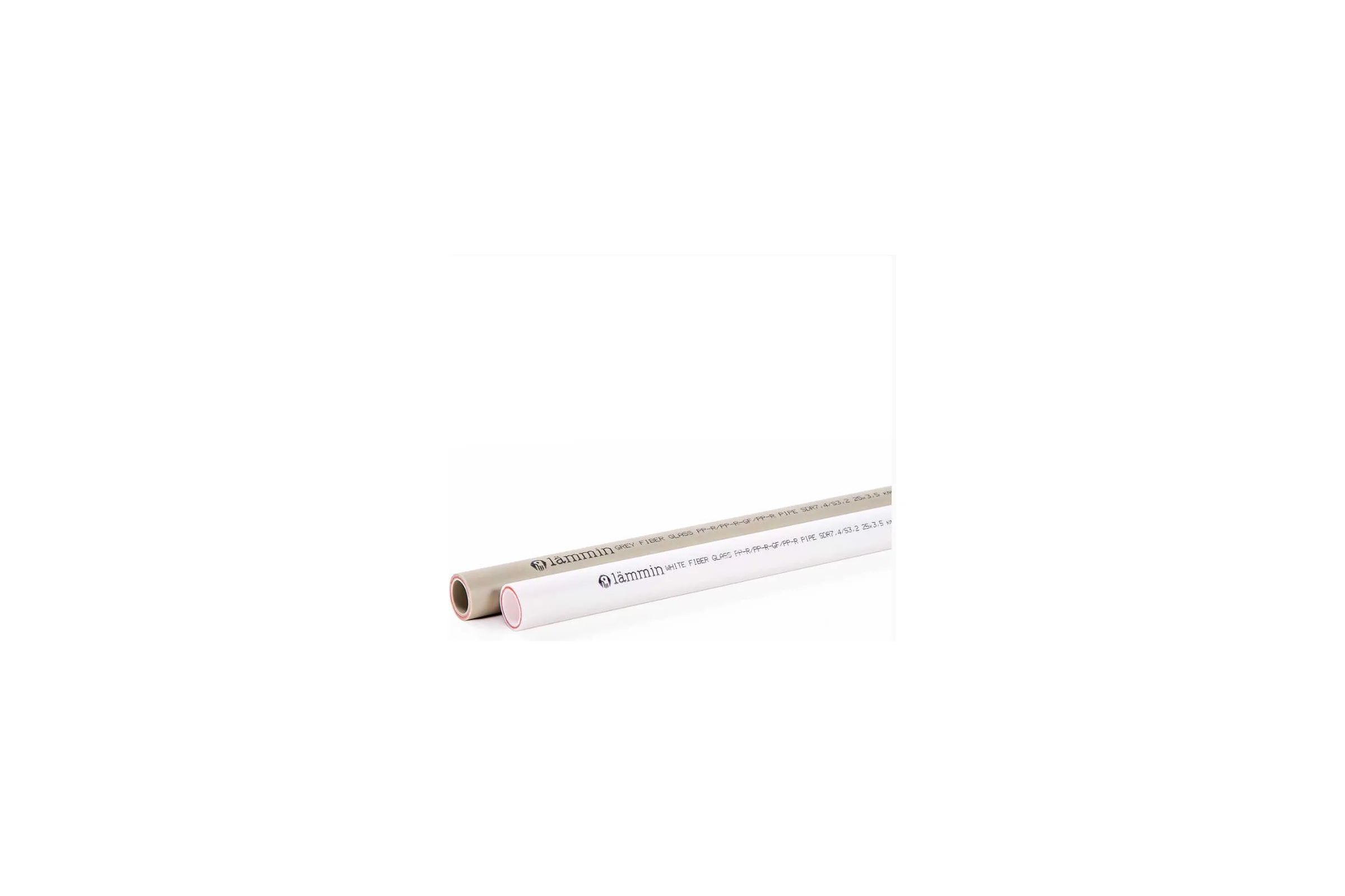 Труба LAMMIN ppr армированная стекловолокном, pn20 20x2,8, 2м серый Lm310210280202G