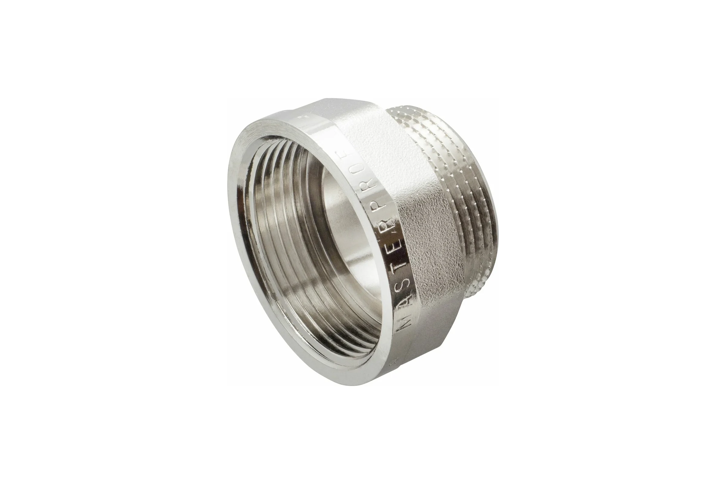 Переходник латунный никелированный с ребордой MPF 1.1/2" х 1.1/4" в/н ИС.072199