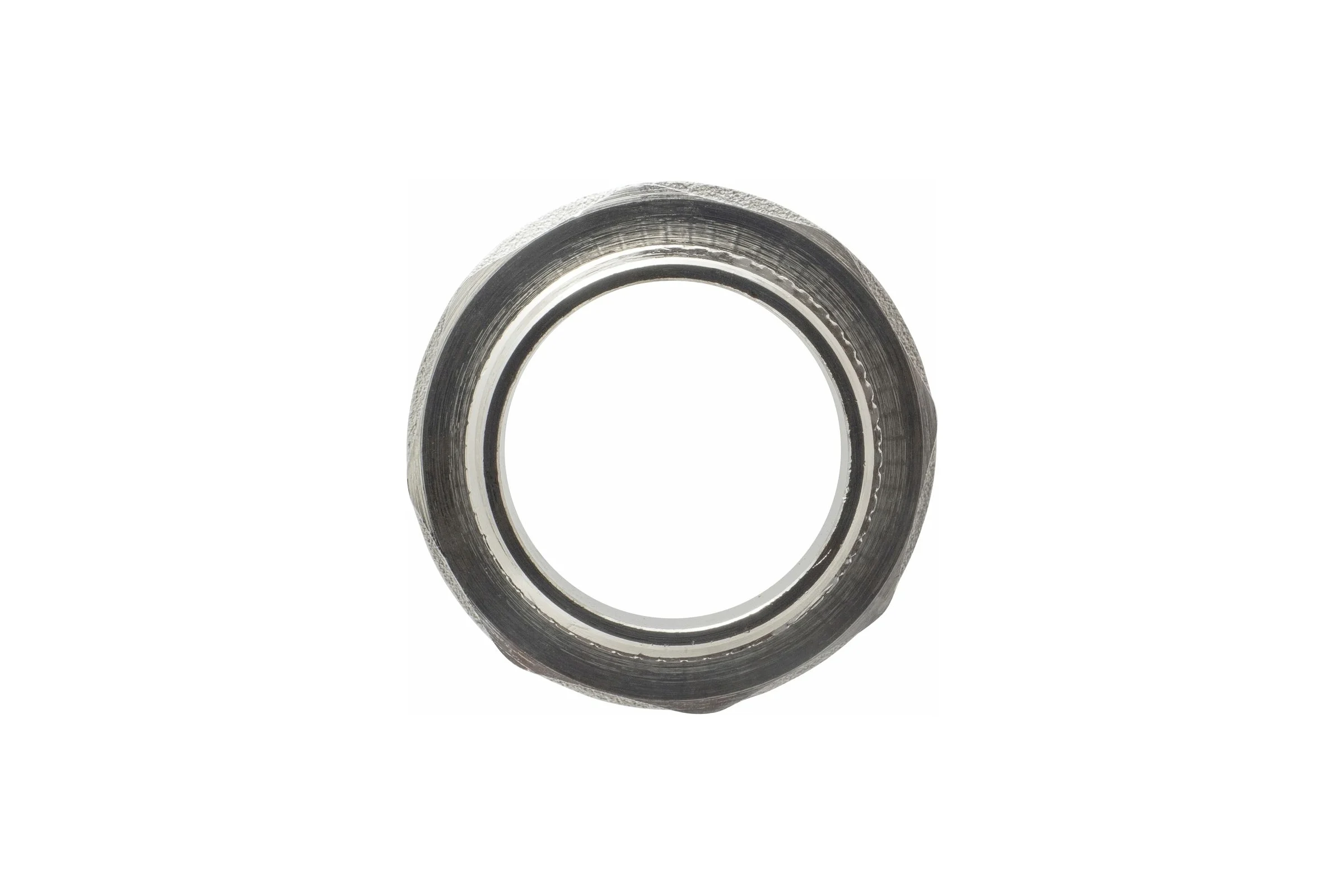 Переходник латунный никелированный с ребордой MPF 1.1/2" х 1.1/4" в/н ИС.072199