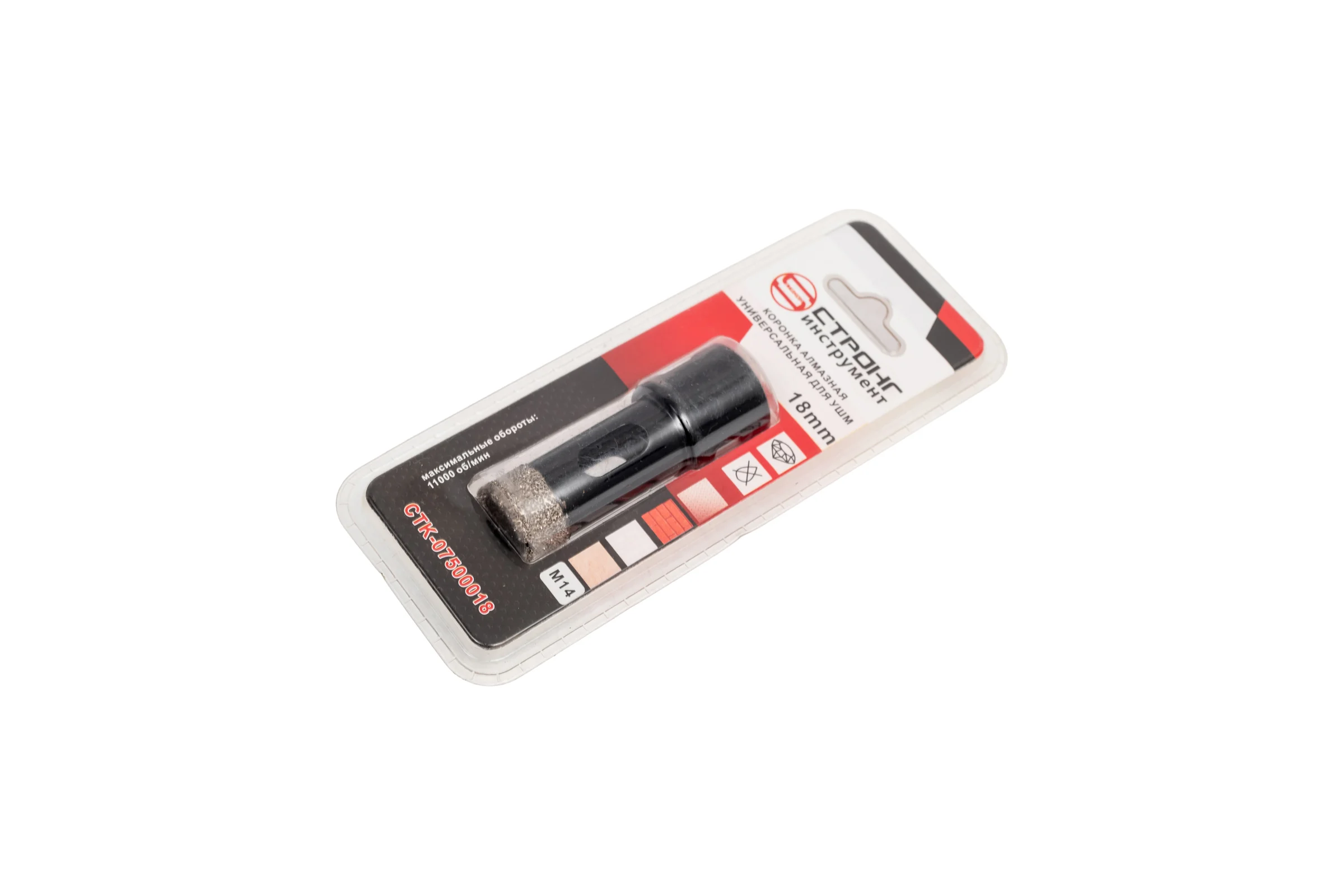 Коронка алмазная универсальная СТК-075 18 мм, М14 для УШМ Strong стк-07500018
