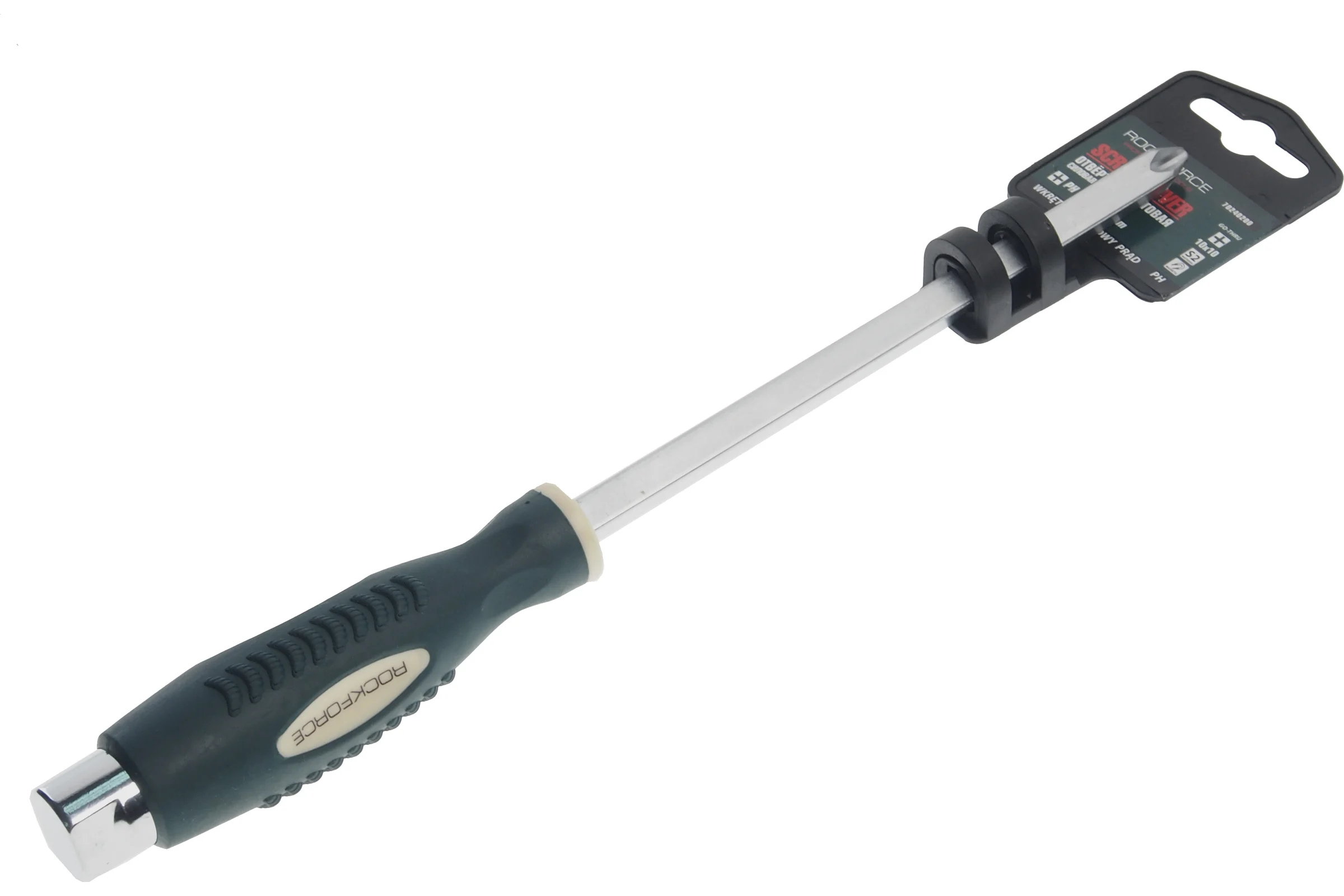 Крестовая силовая магнитная отвертка Rockforce Profi S2 PH4.0x200мм RF-70240200(28254)
