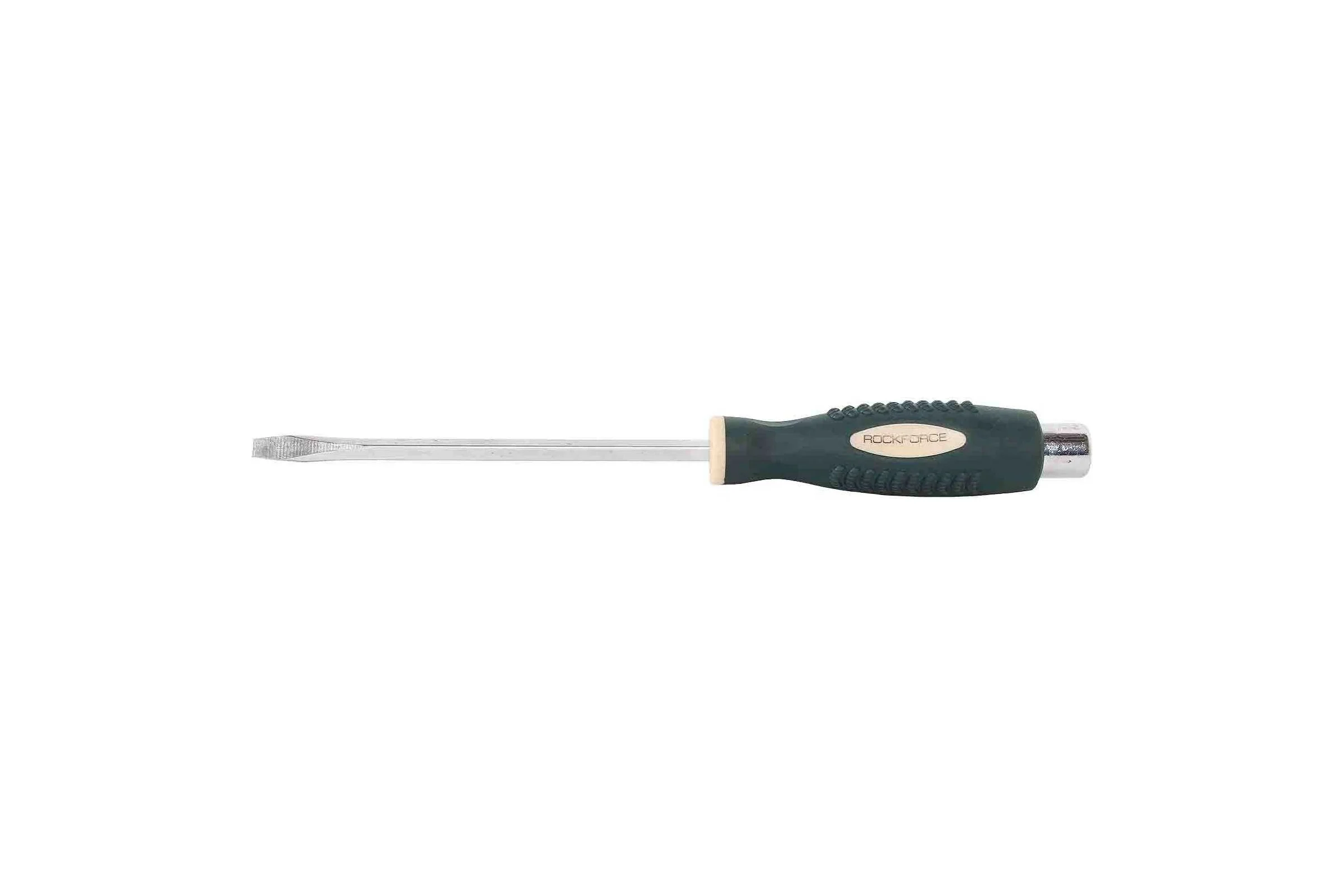 Шлицевая силовая магнитная отвертка Rockforce Profi S2 SL6.5х150мм RF-70265150(26229)