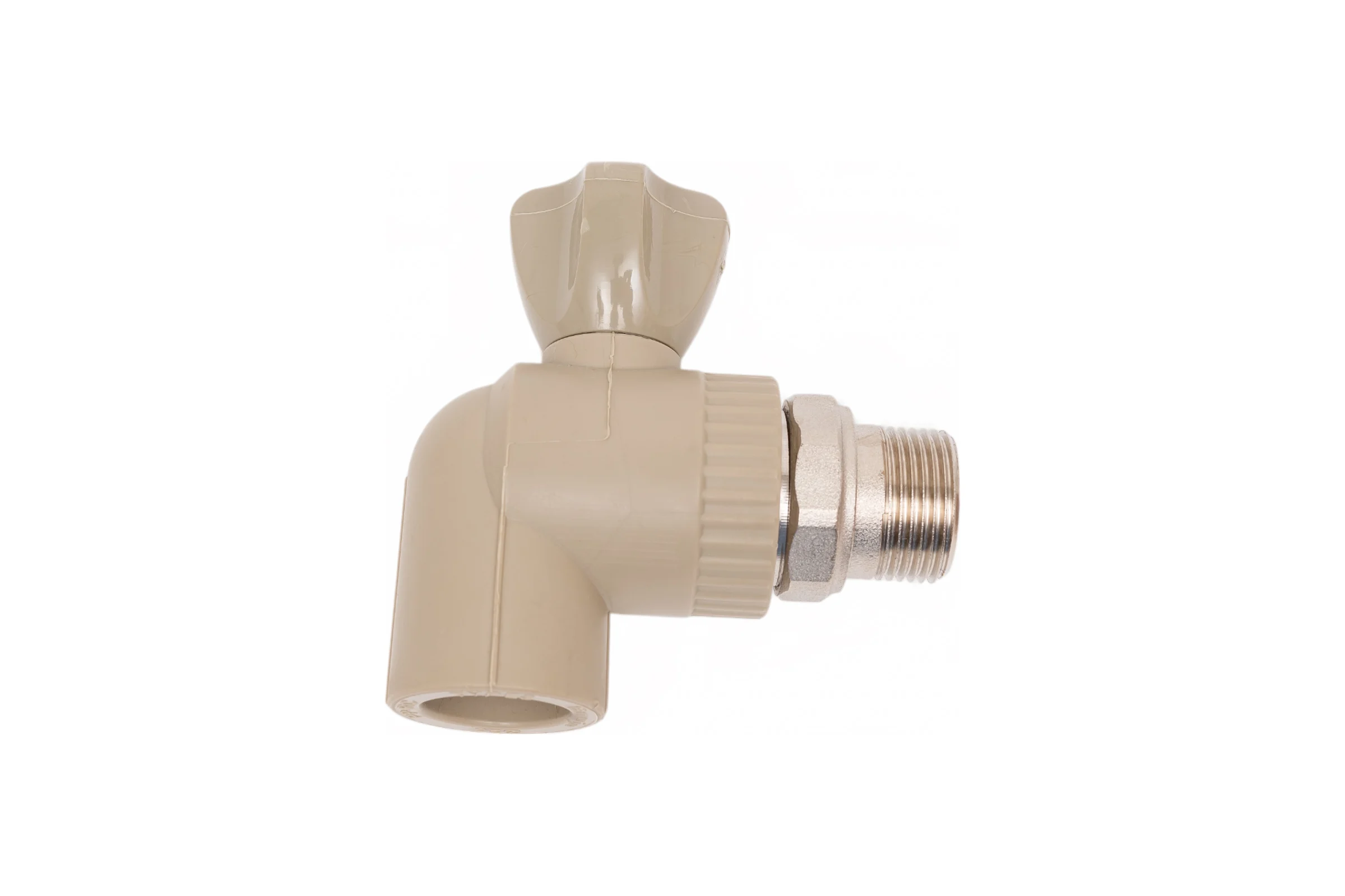 Шаровой кран LAMMIN ppr радиат. угл. 25x3/4" premium 40/5 серый Lm31176025020G