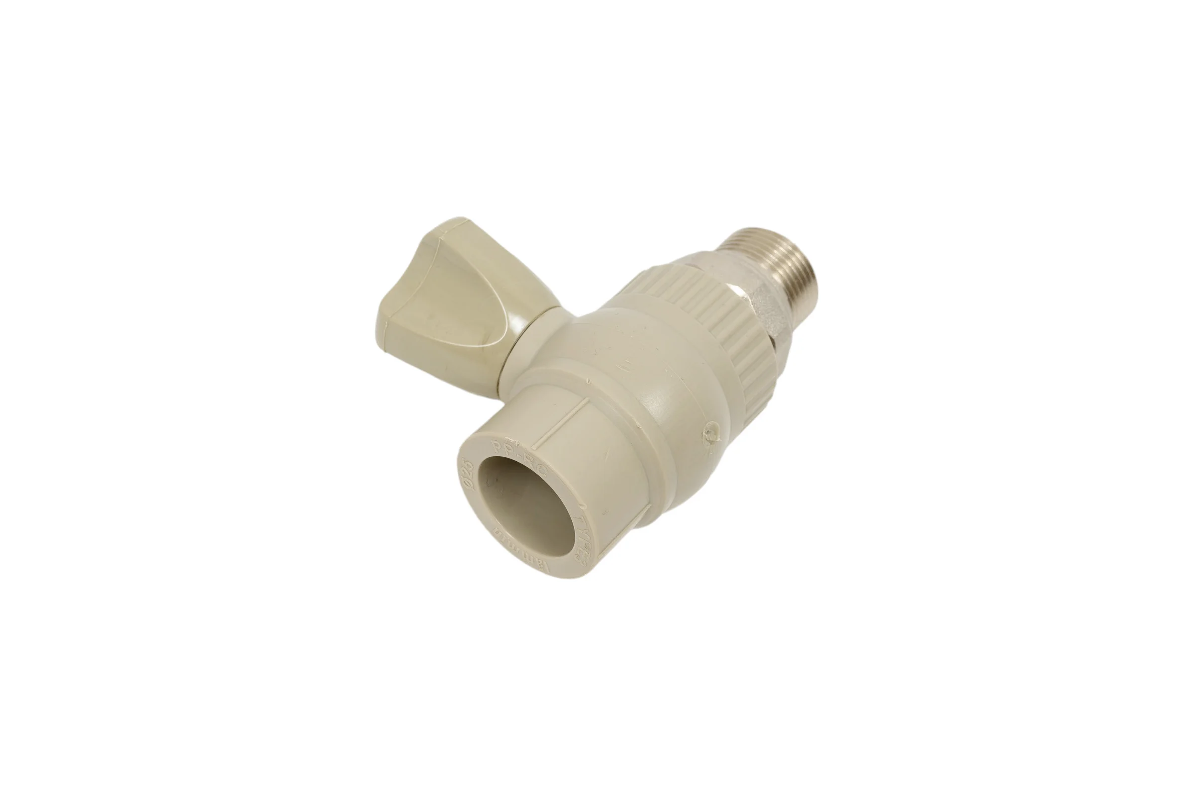 Шаровой кран LAMMIN ppr радиат. прям. 25x3/4" premium 40/5 серый Lm31175025020G