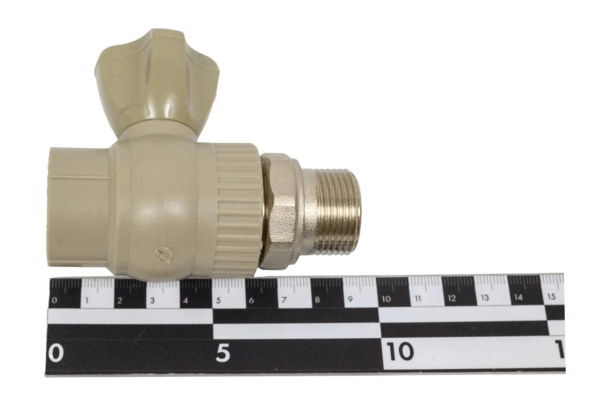 Шаровой кран LAMMIN ppr радиат. прям. 25x3/4" premium 40/5 серый Lm31175025020G