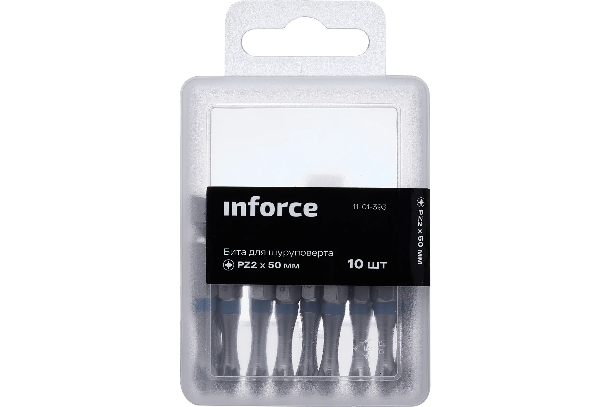 Бита (10 шт; PZ2; 50 мм) для шуруповерта Inforce 11-01-393