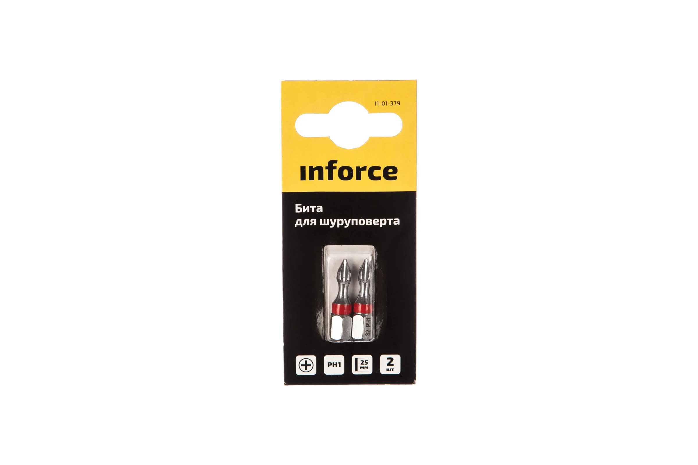 Бита (2 шт; PH1; 25 мм) для шуруповерта Inforce 11-01-379