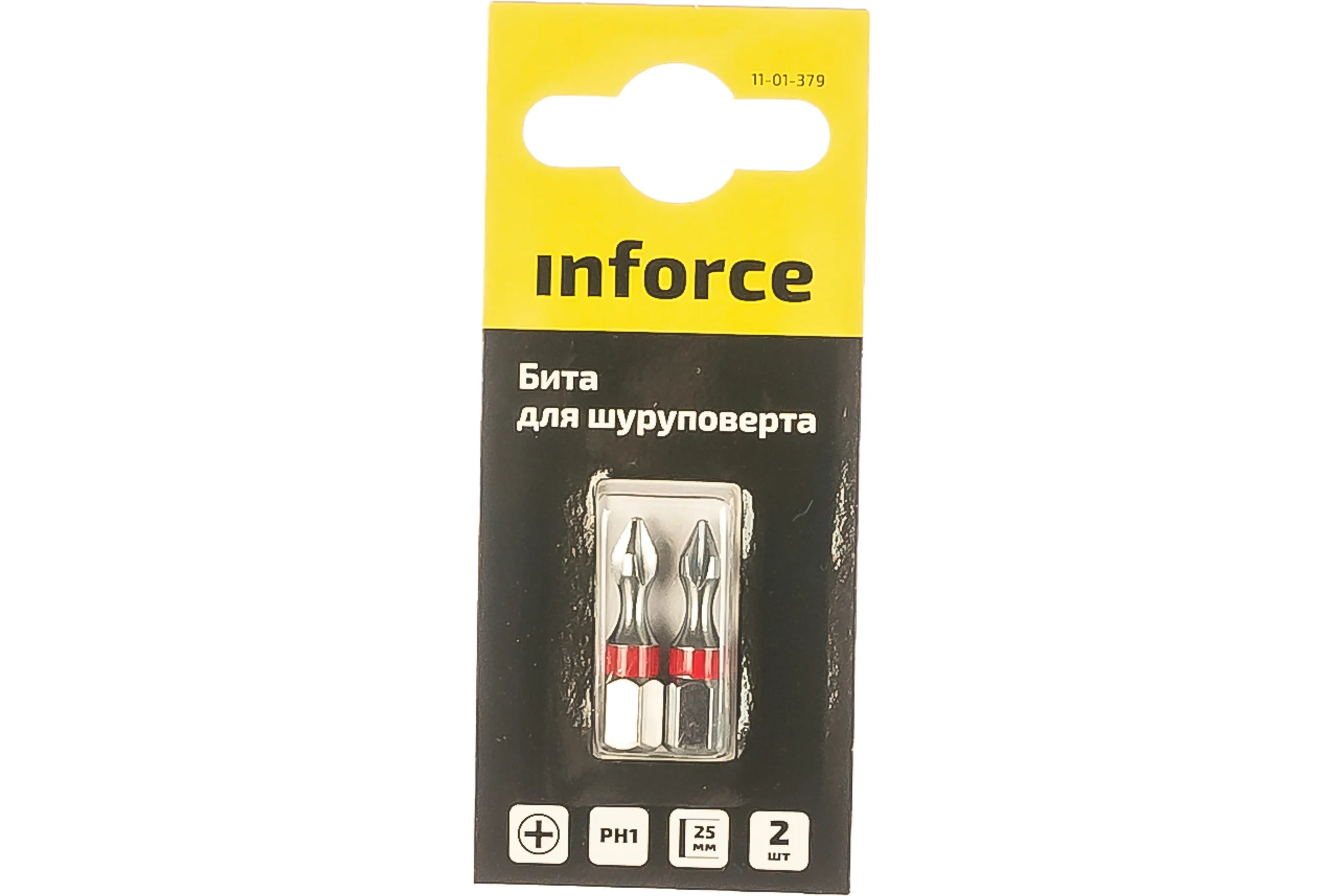 Бита (2 шт; PH1; 25 мм) для шуруповерта Inforce 11-01-379
