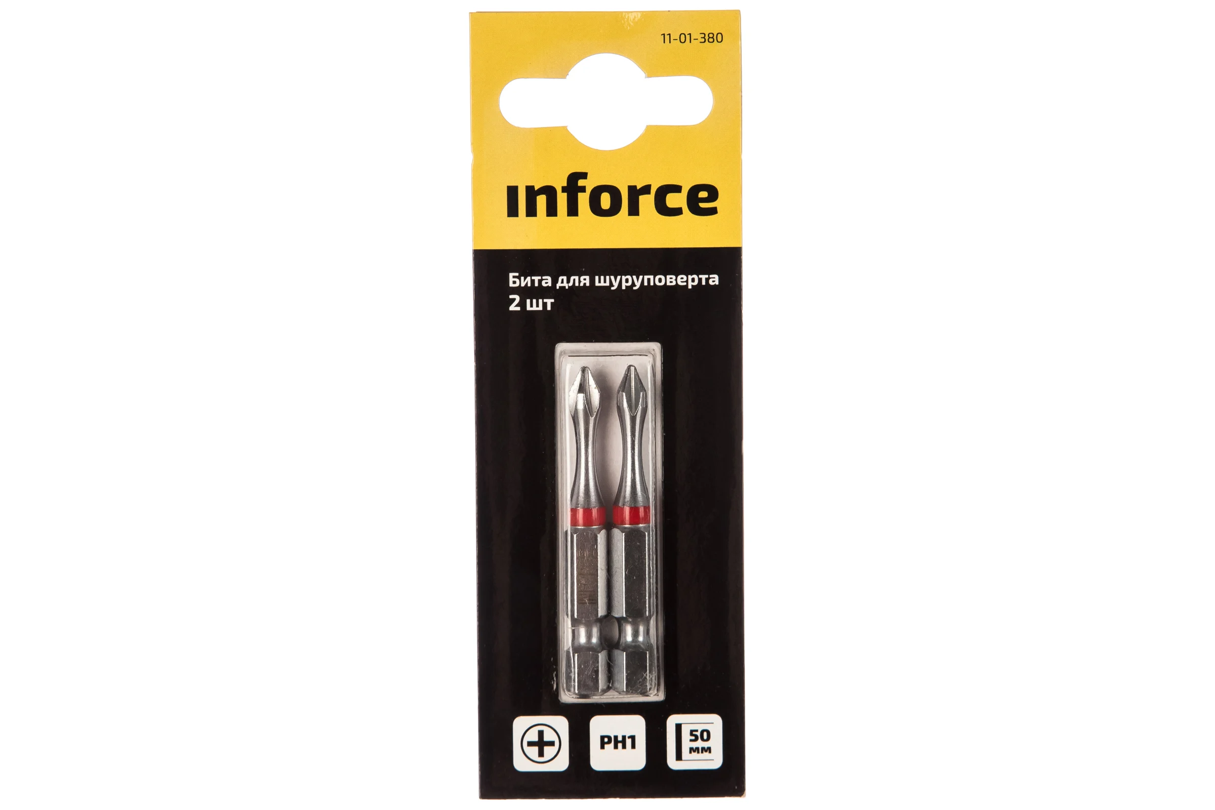 Бита (2 шт; PH1; 50 мм) для шуруповерта Inforce 11-01-380