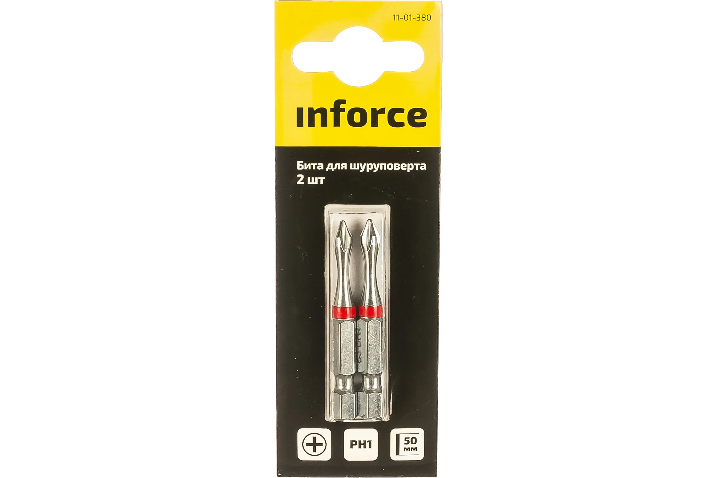 Бита (2 шт; PH1; 50 мм) для шуруповерта Inforce 11-01-380