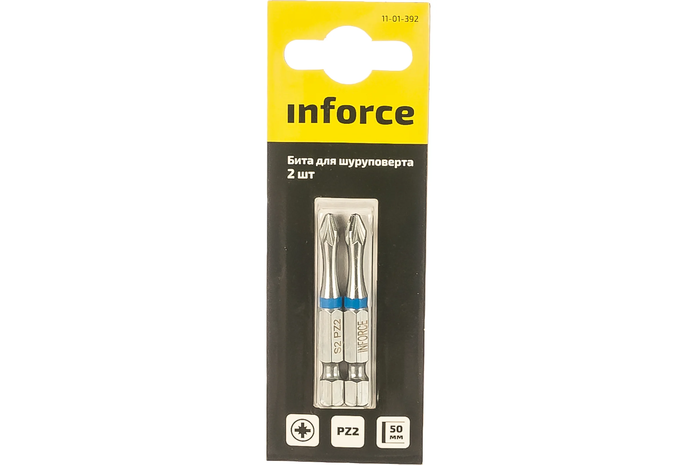 Бита (2 шт; PZ2; 50 мм) для шуруповерта Inforce 11-01-392