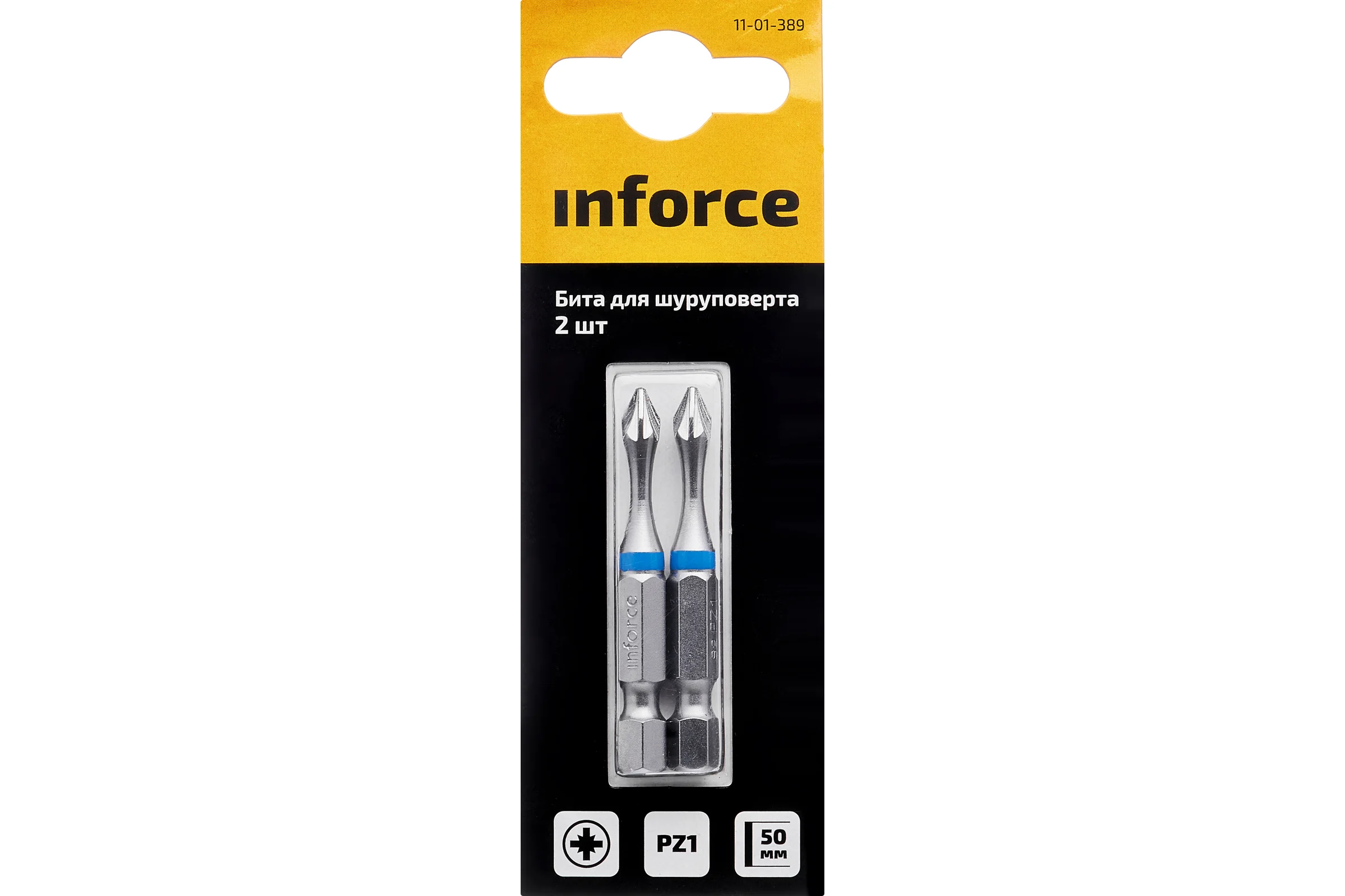 Бита (2 шт; PZ1; 50 мм) для шуруповерта Inforce 11-01-389