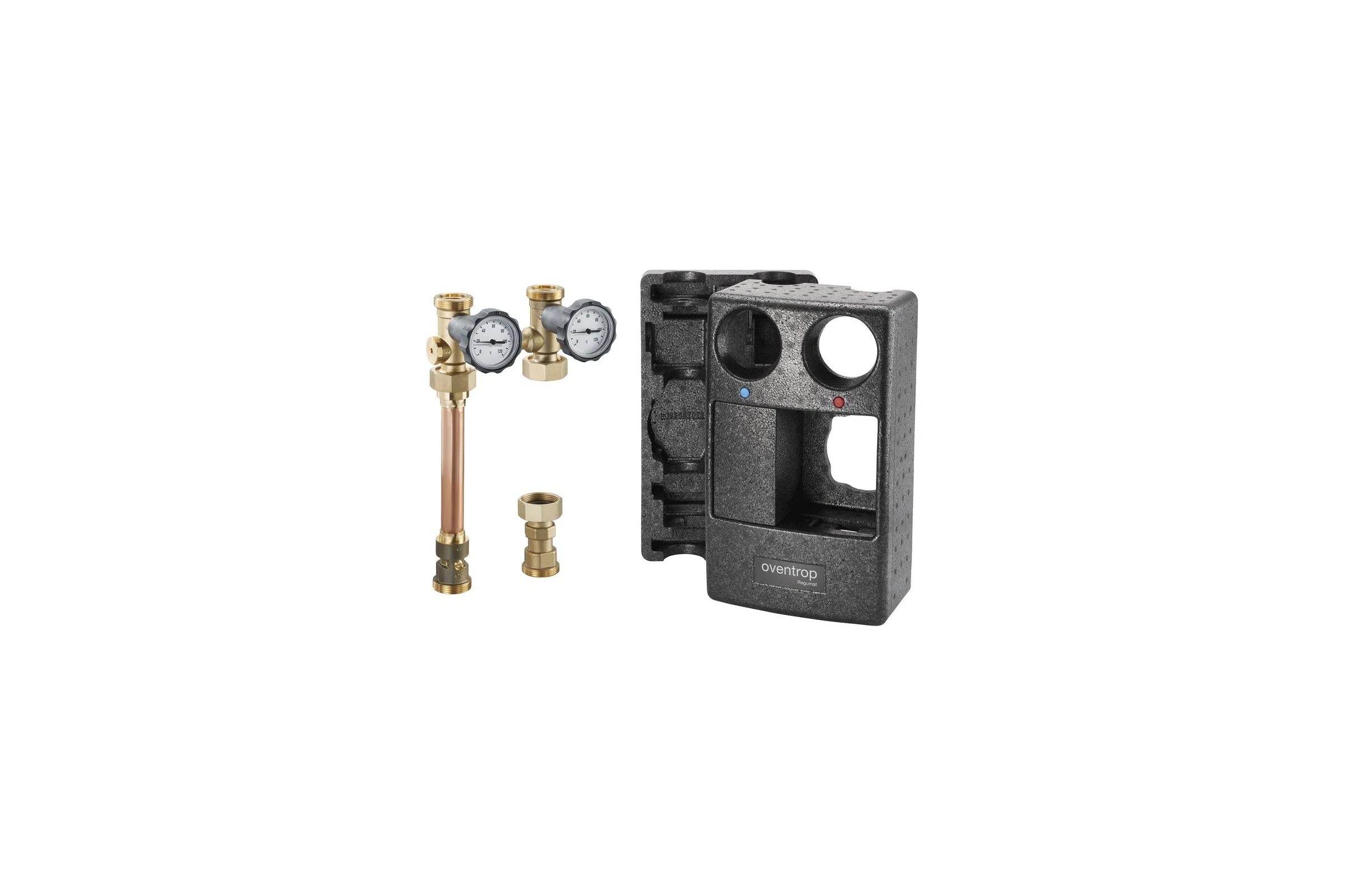 Насосная группа Oventrop Regumat S-180, прямая, DN 25 1 1/2", без насоса 1356020