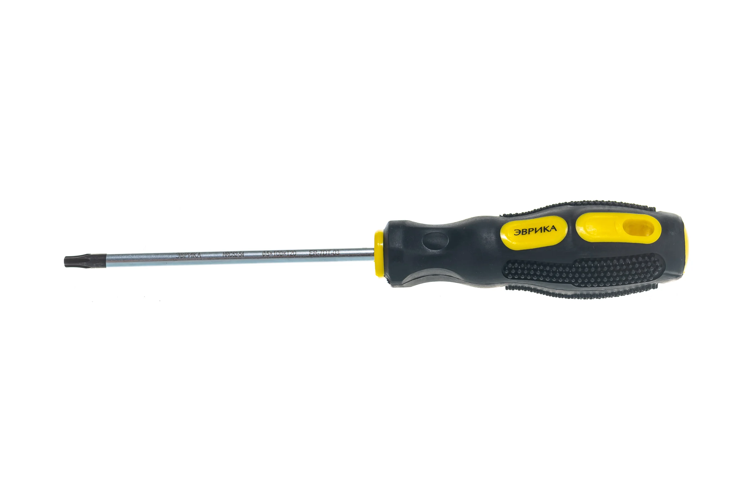 Отвертка TORX Эврика T20х100мм 5мм магнитная с противоскользящей ручкой ER-7DT-03 988155