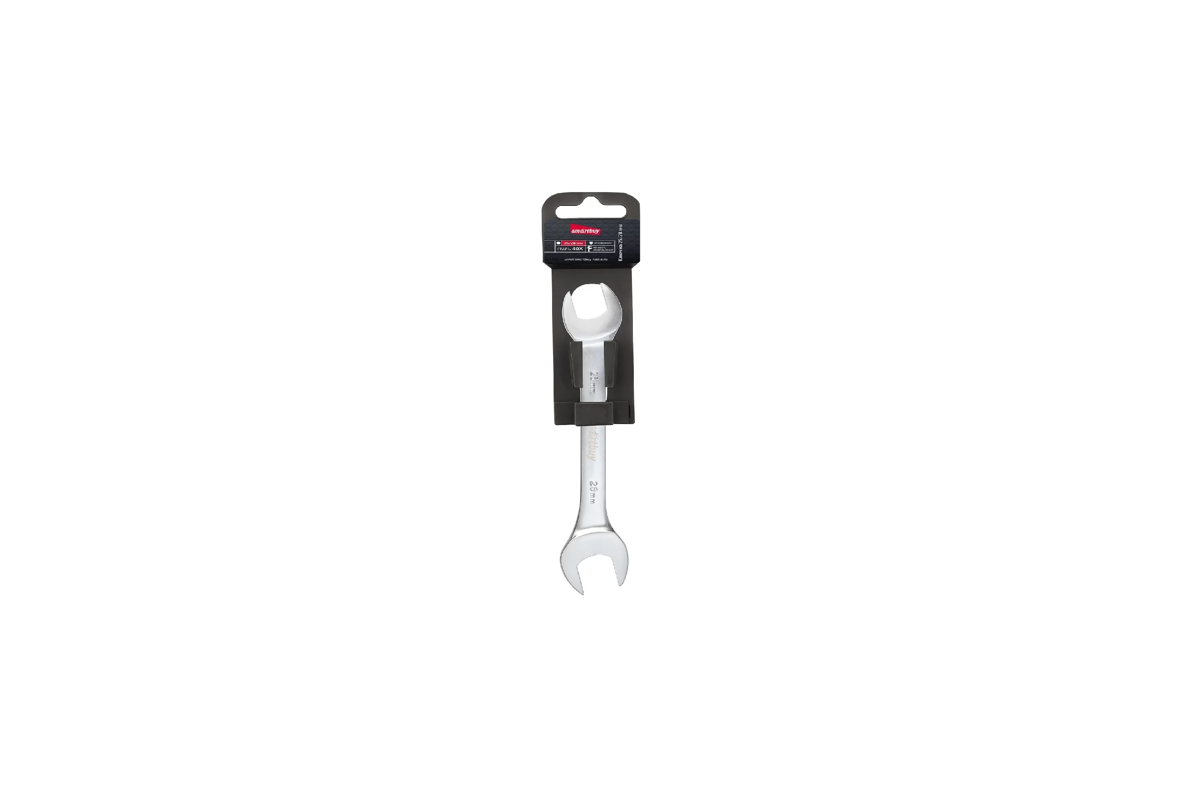 Рожковый ключ Smartbuy 25 мм, 28 мм, хромированный, 40x, tools SBT-UWS-25-28p1
