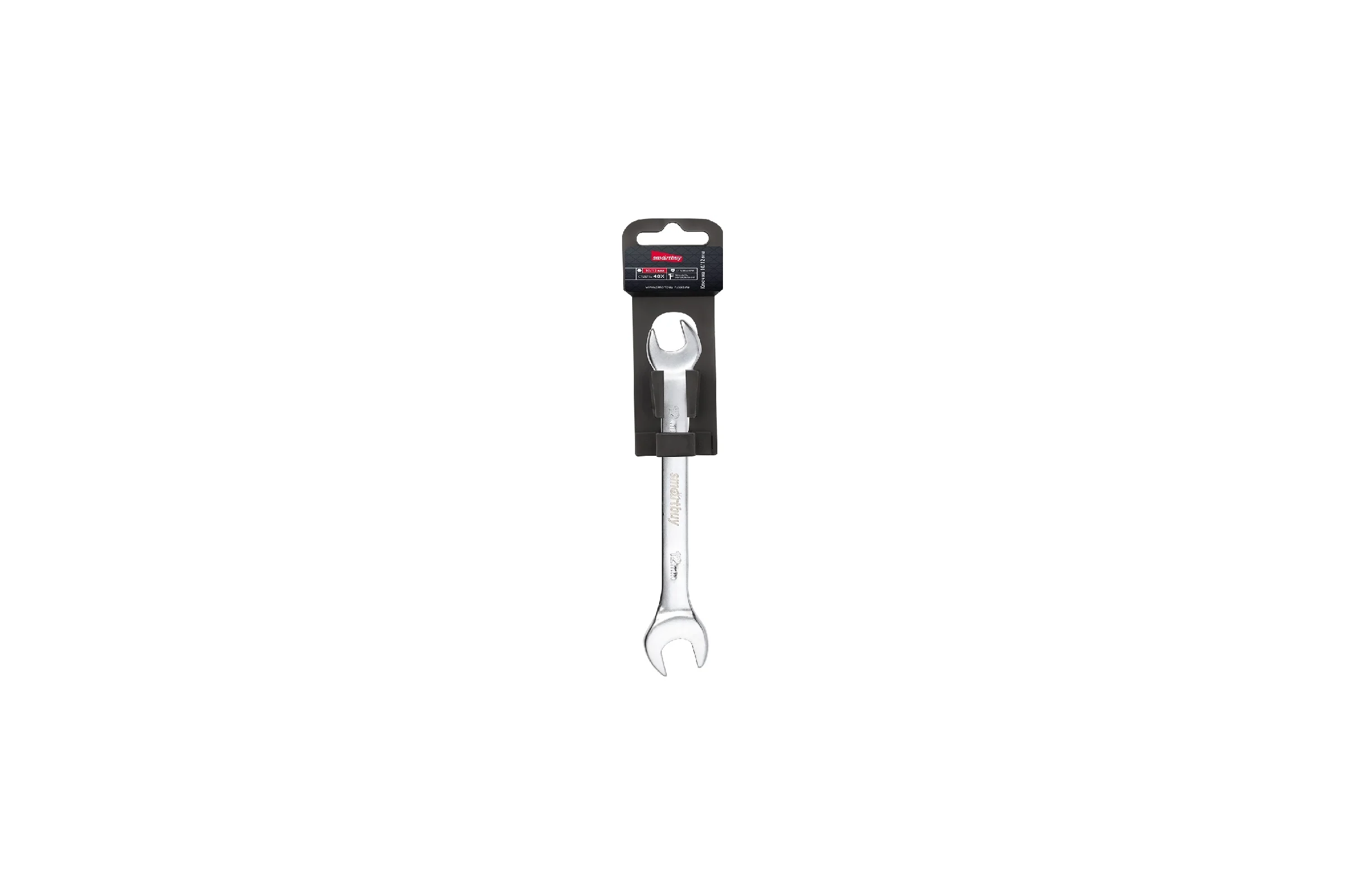 Рожковый ключ Smartbuy 10 мм, 12 мм, хромированный, 40x, tools SBT-UWS-10-12p1