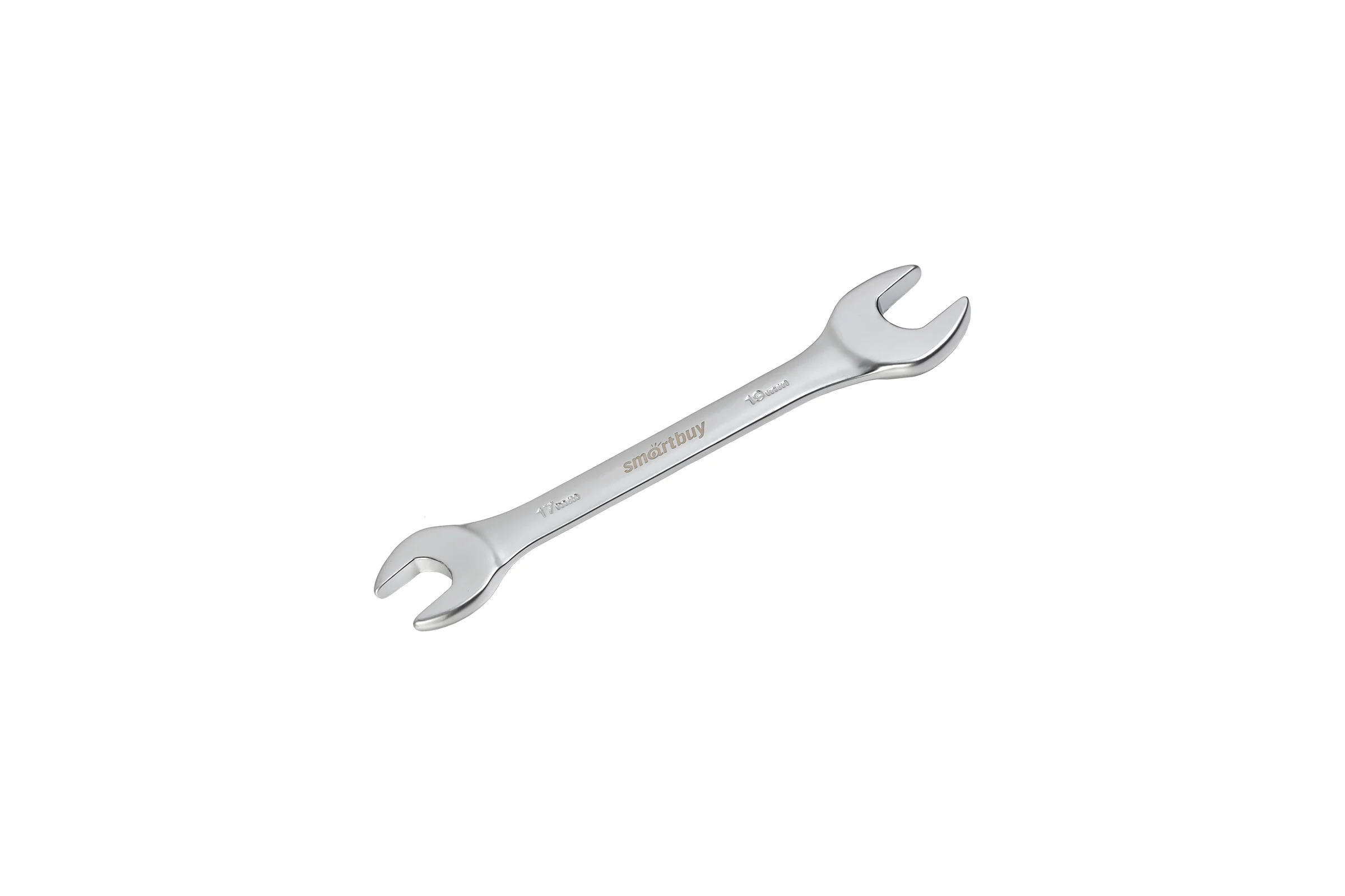 Рожковый ключ Smartbuy 17 мм, 19 мм, хромированный, 40x, tools SBT-UWS-17-19p1